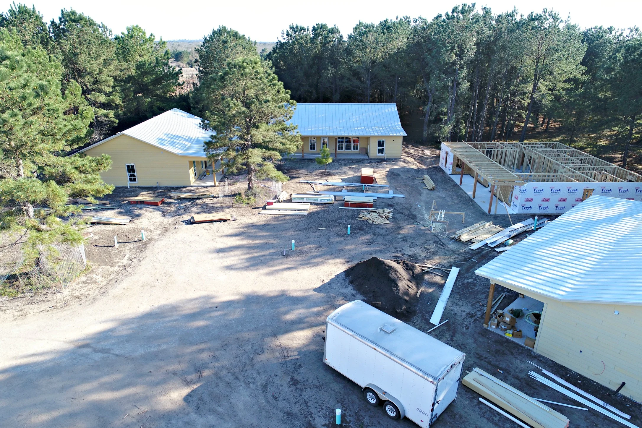 The Refuge Ranch - Construction, March 2018 - Still Photos from Drone All of these photographs have been approved for public sharing. The embedded GPS coordinates have been removed for security purposes.