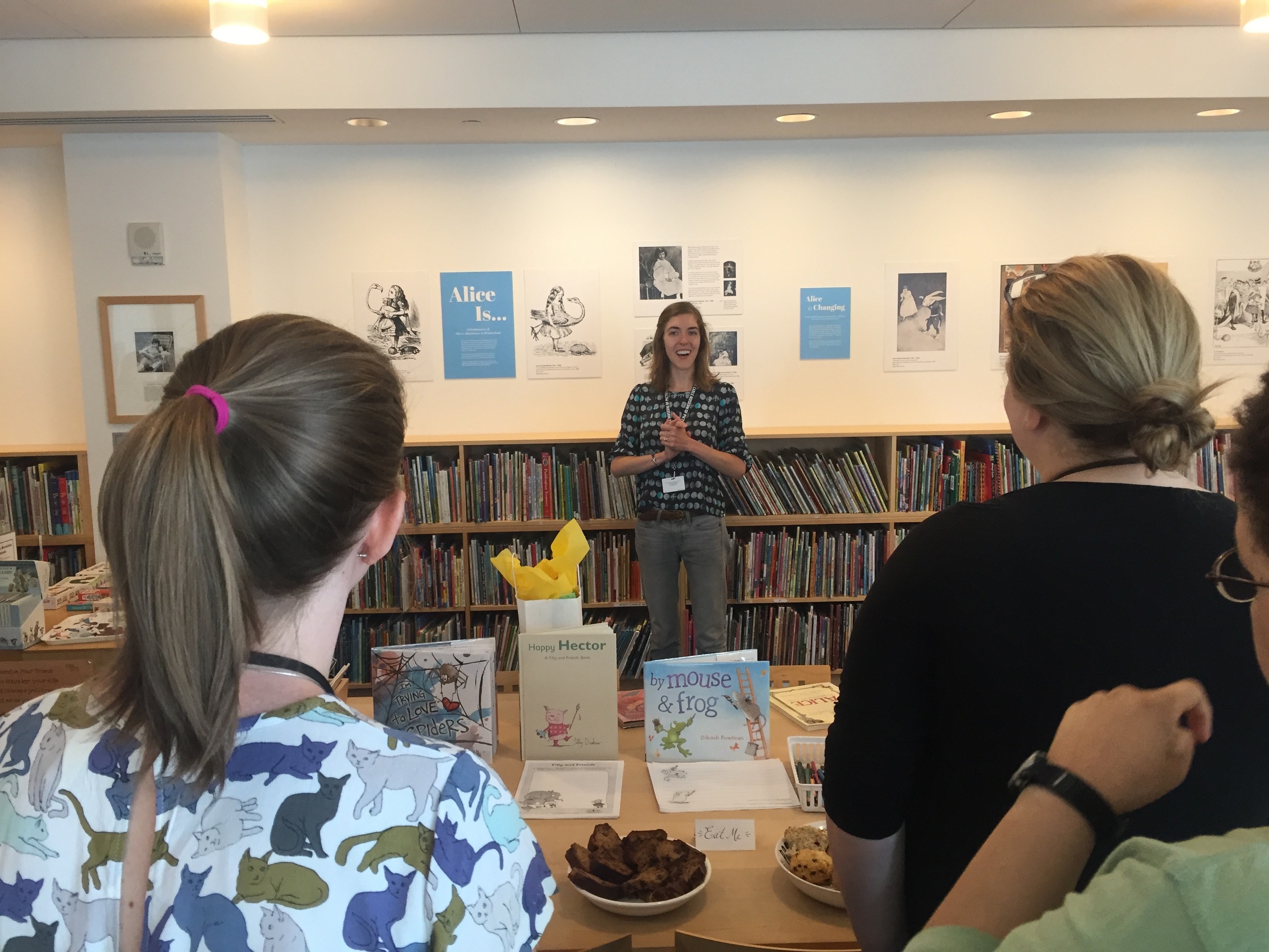 Presenting my exhibit to my coworkers at The Carle
