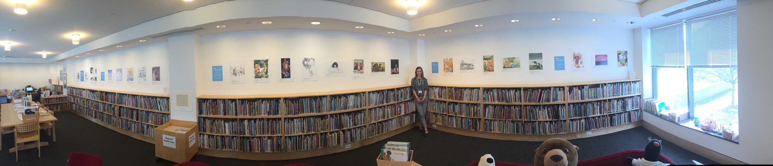 The complete Reading Library exhibit: Alice Is... (click to enlarge)