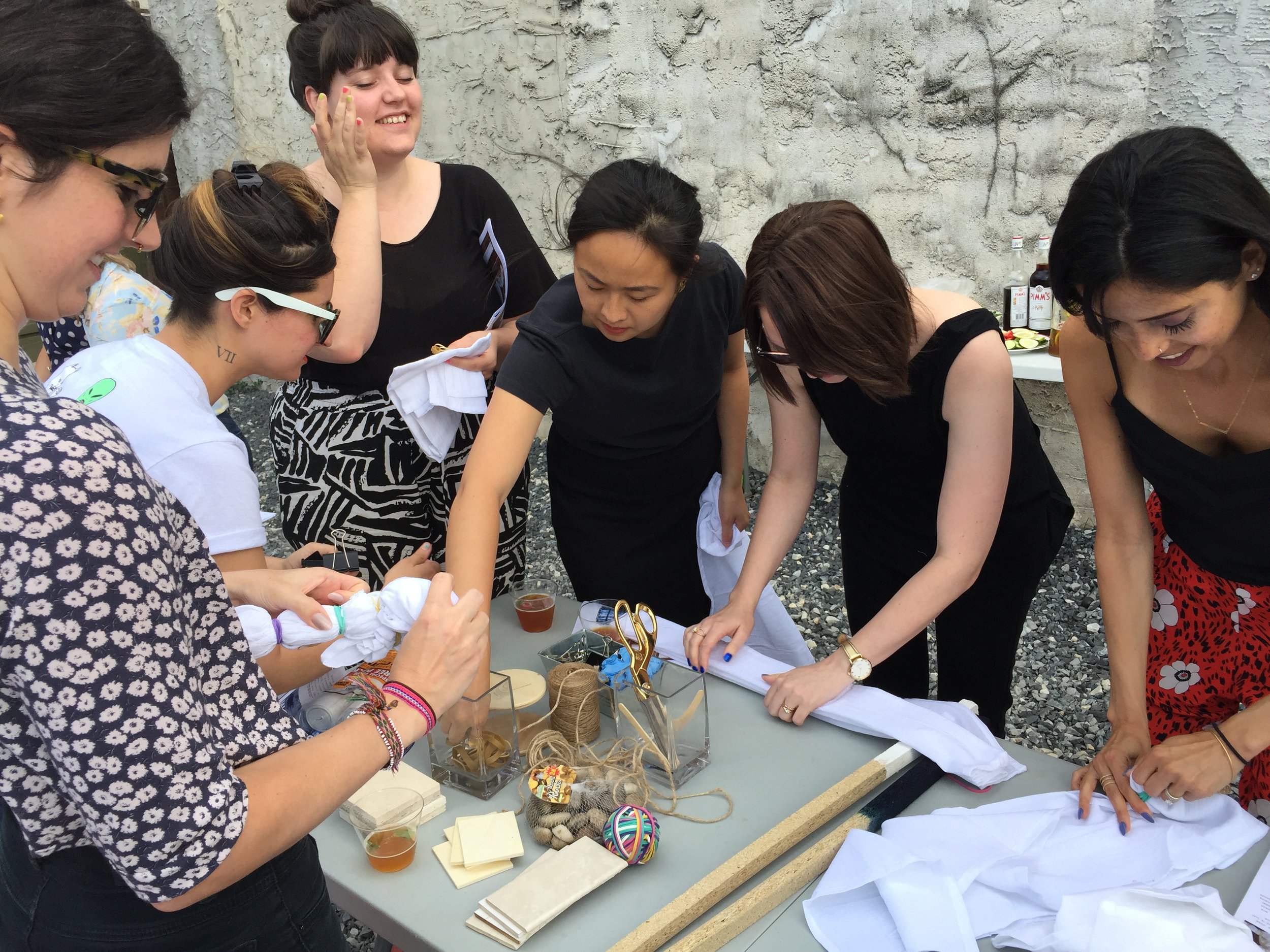 Tiffany and some of the Printfresh designers during an indigo dyeing workshop. It was a great summer!