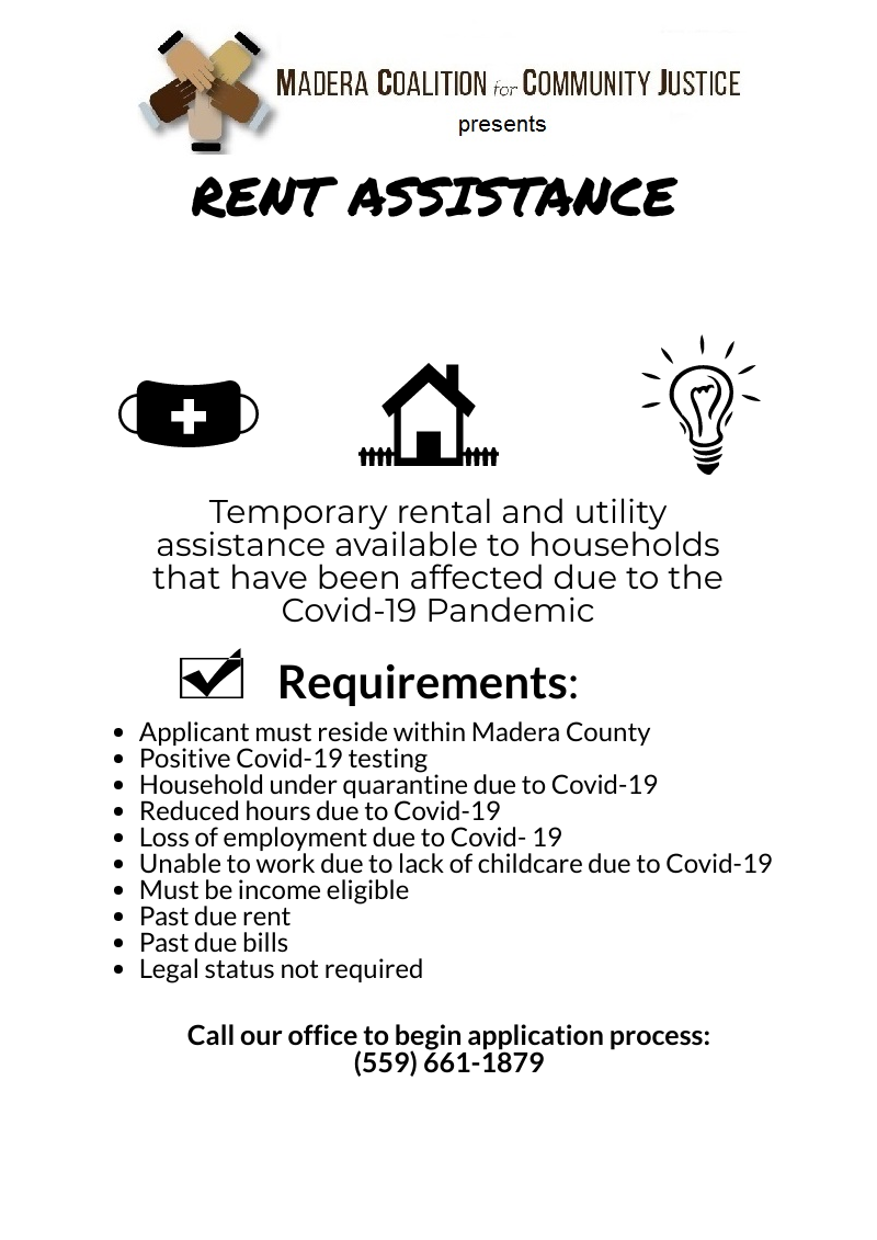 Rent & Utilities Assistance — Madera Coaliton for Community Justice