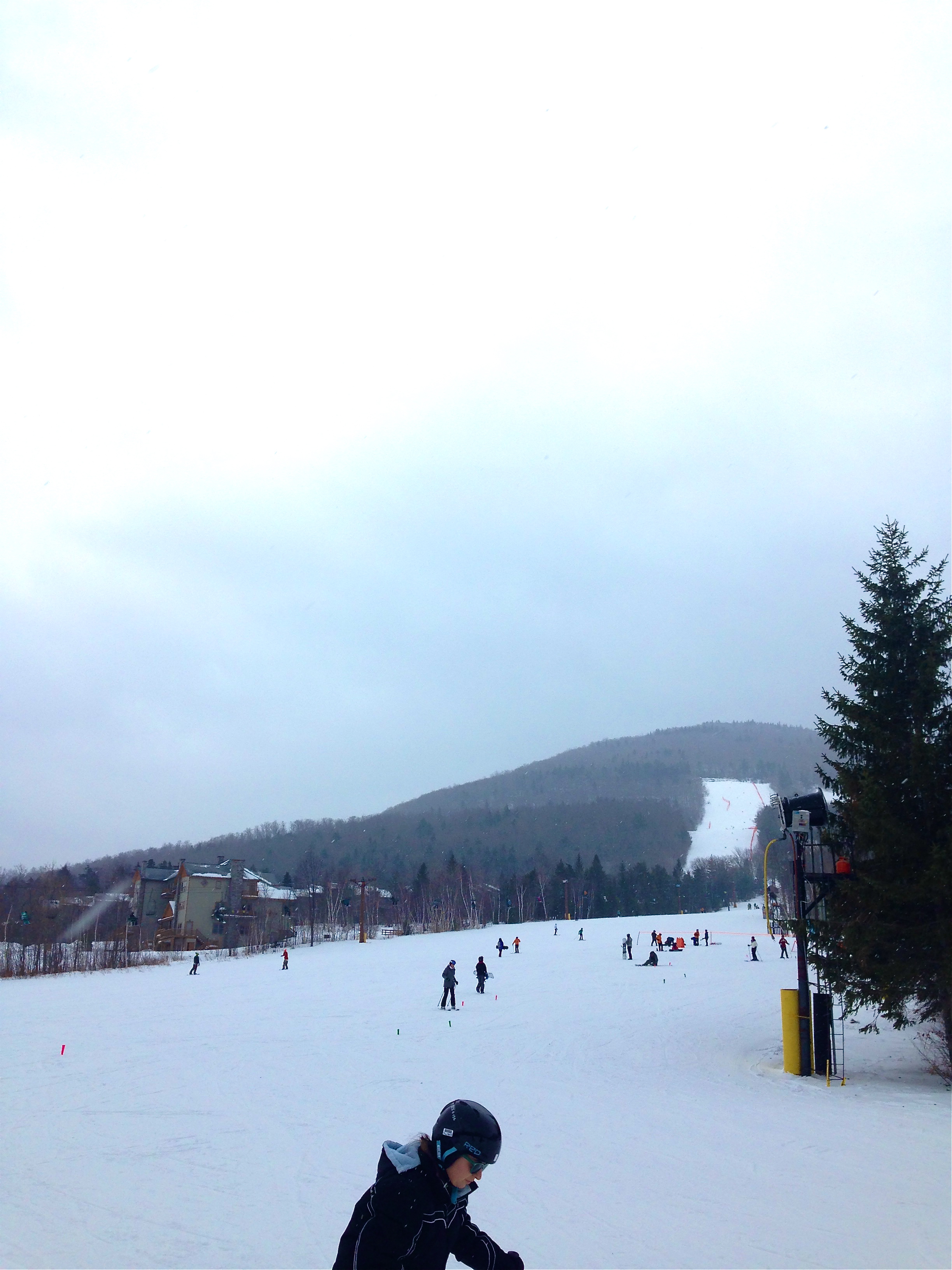 This is Zone 3. The little green and orange markers are where you're supposed to practice turns around. Not a great photo, but you get the jist of the slope angle.