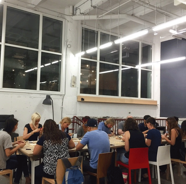 (I'm in the red chair) Source: Melanie Abrantes
