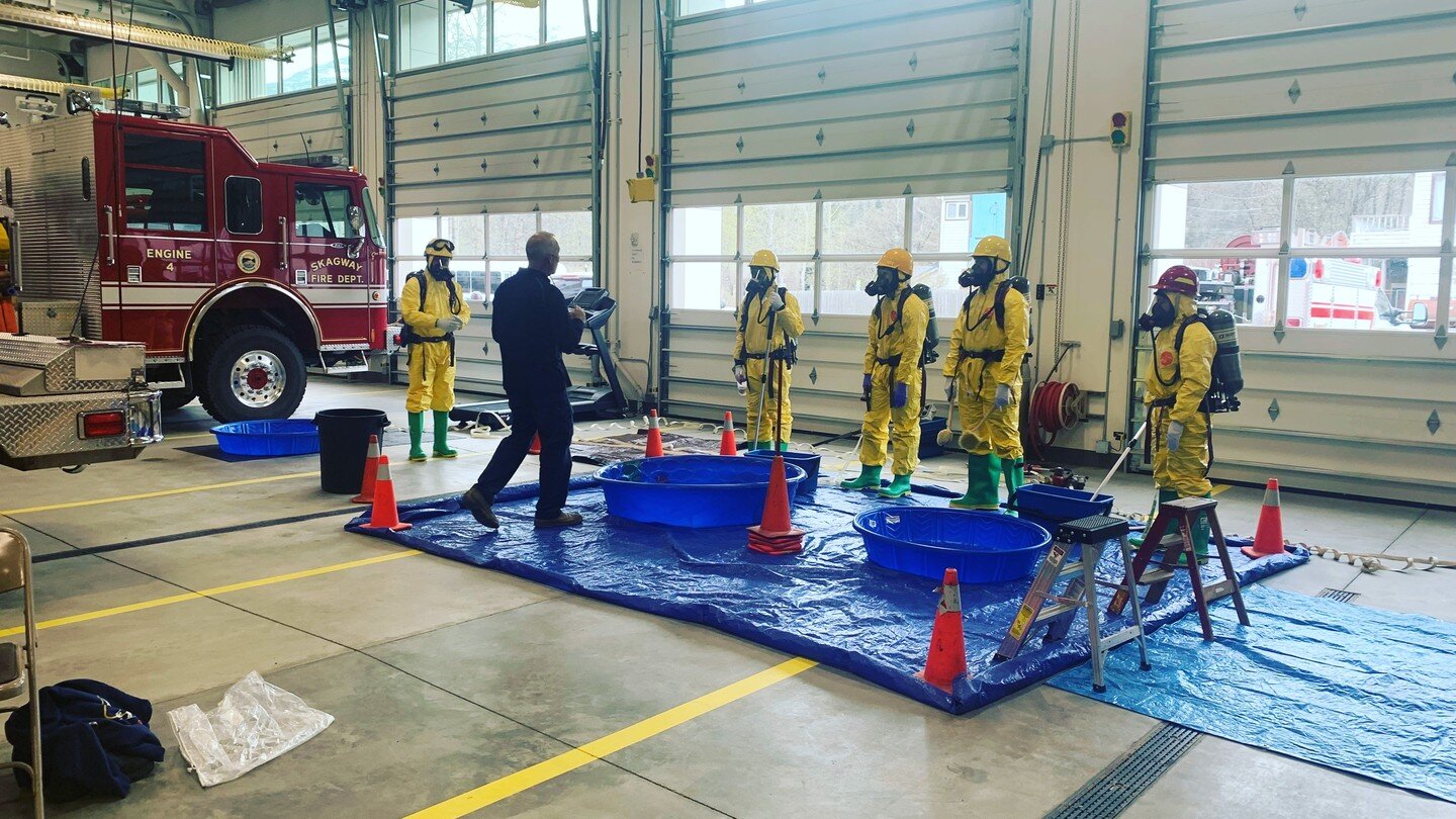 Your Skagway Fire Department has had a fantastic week of Hazmat Operations training from instructor Ray Palcznski. This is the last training before we test tomorrow to regain our State of Alaska Hazmat Operations accreditation. Excellent job by all!!