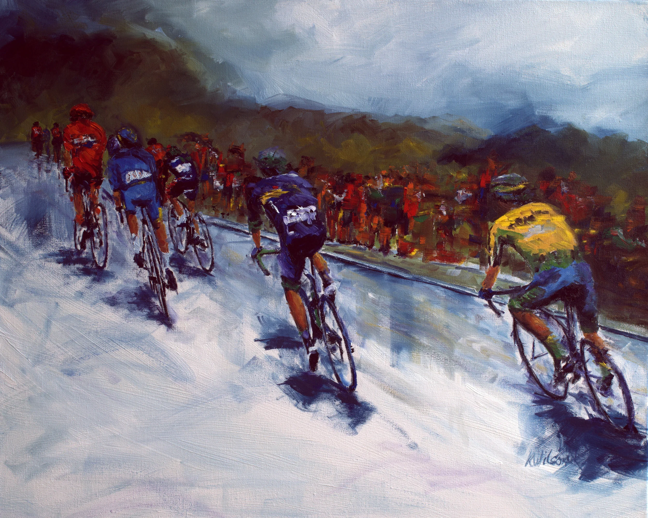 Climb-Tour de France-Ken Wilson Artist