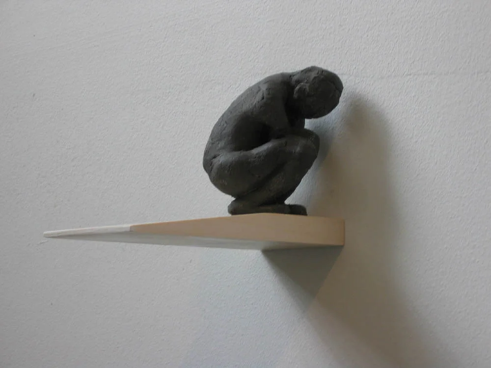 Bartleby , 4 x 3 x 6 inches, Ceramic, Wood - 2006