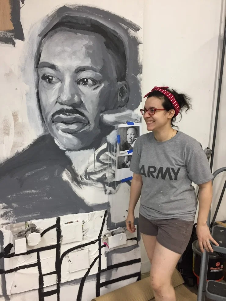 Angela Bortone's portrait of Dr. Martin Luther King Jr.