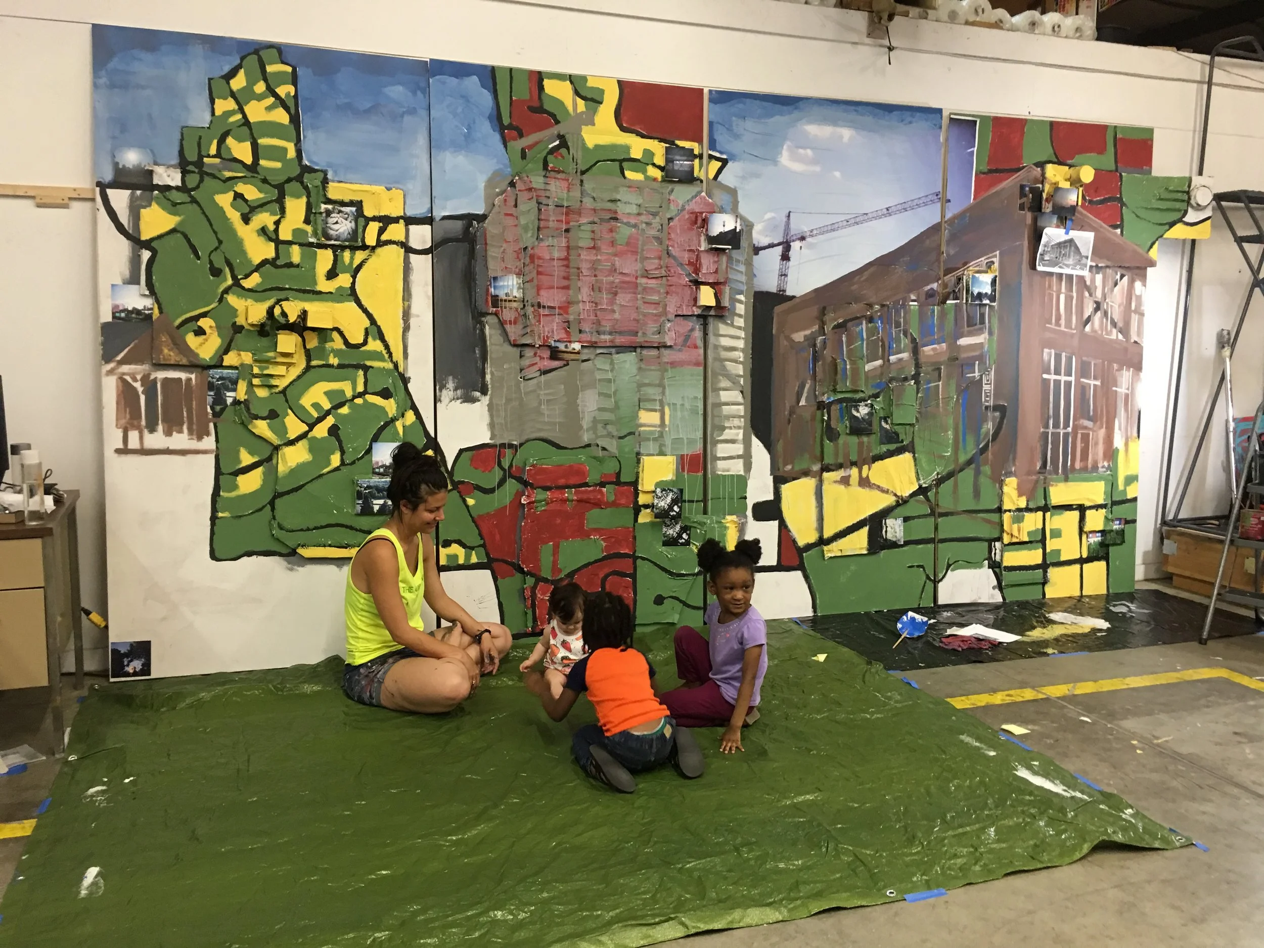 A community effort to paint the Live the Legacy II Mural
