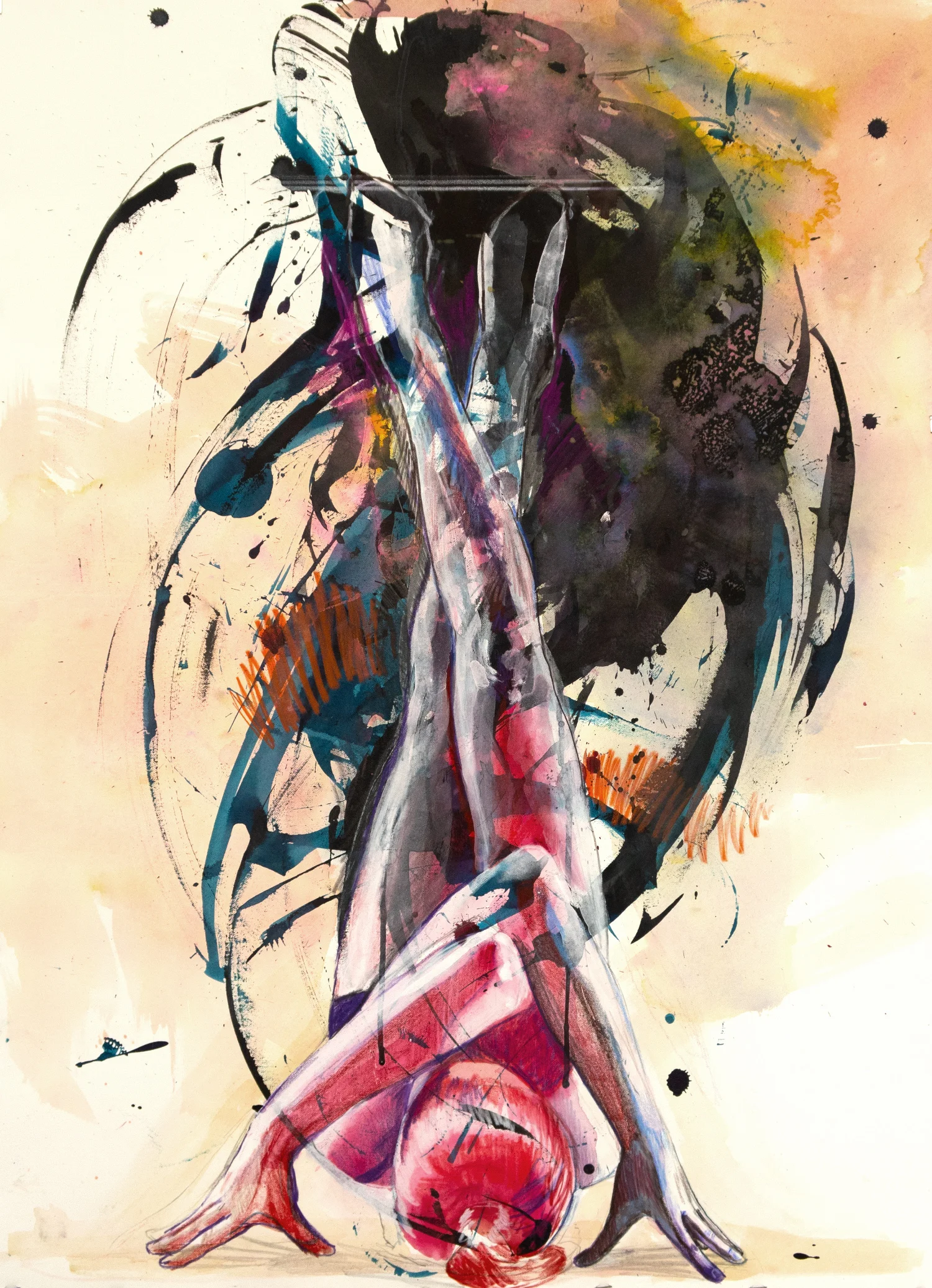 Title: Risk / Challenge / Impulse Medium: Watercolor, ink, goauche, colored pencil on paper Size: 22” x 30” Contact me for availablity