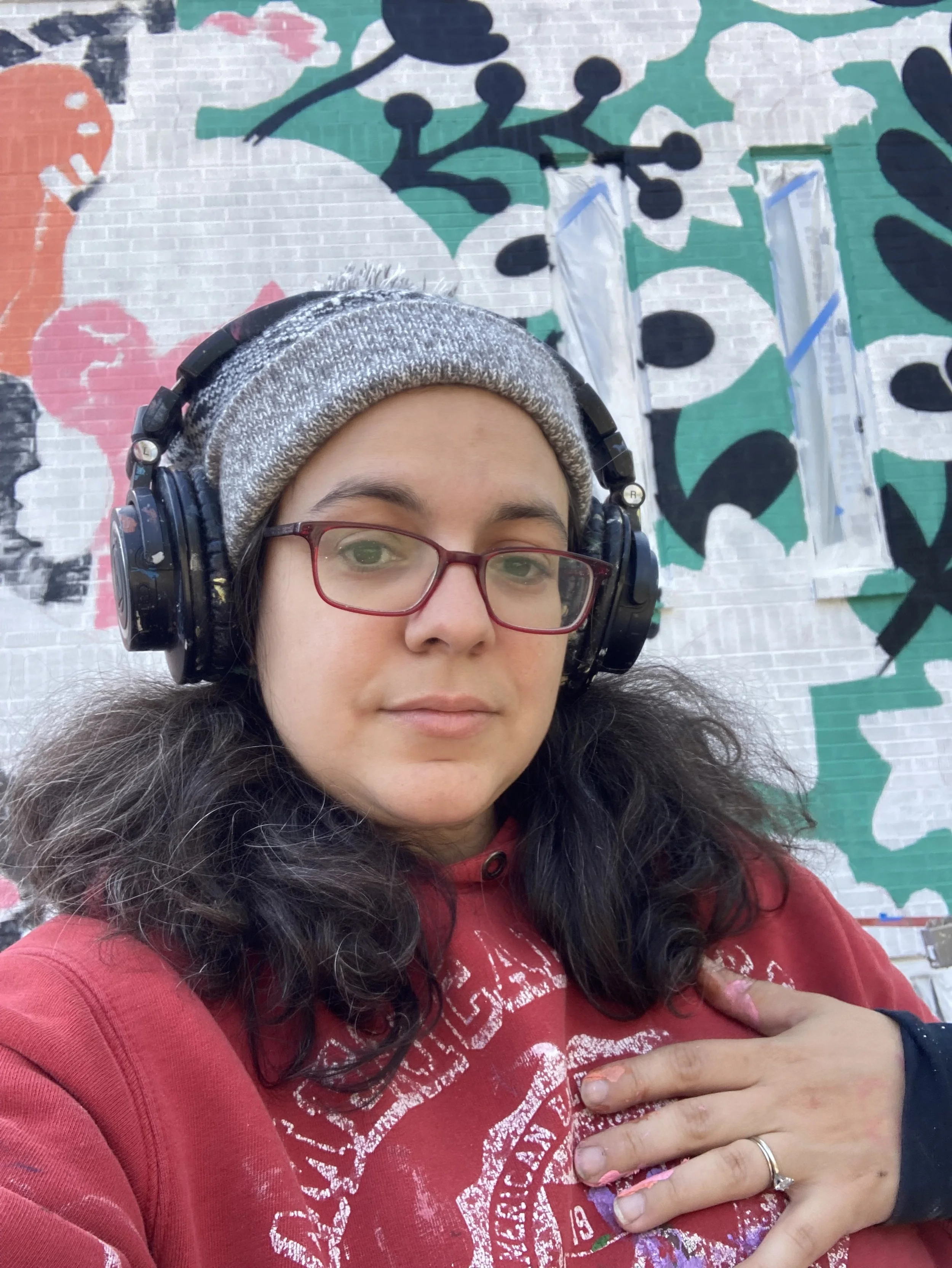 Painting Selfie during Maremaremoto