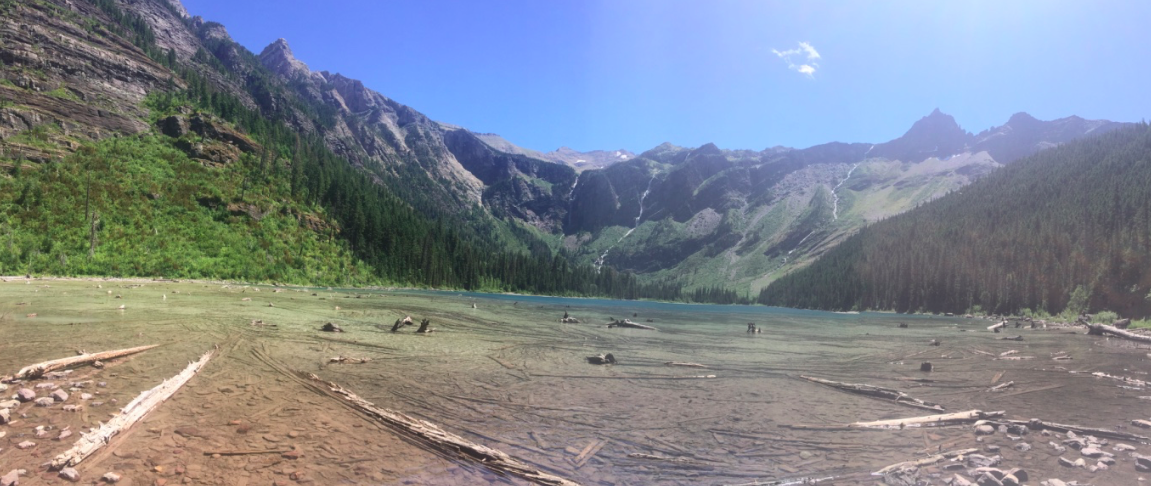 Please note that this photo was actually taken at Avalanche Lake and is not one from the trail sign