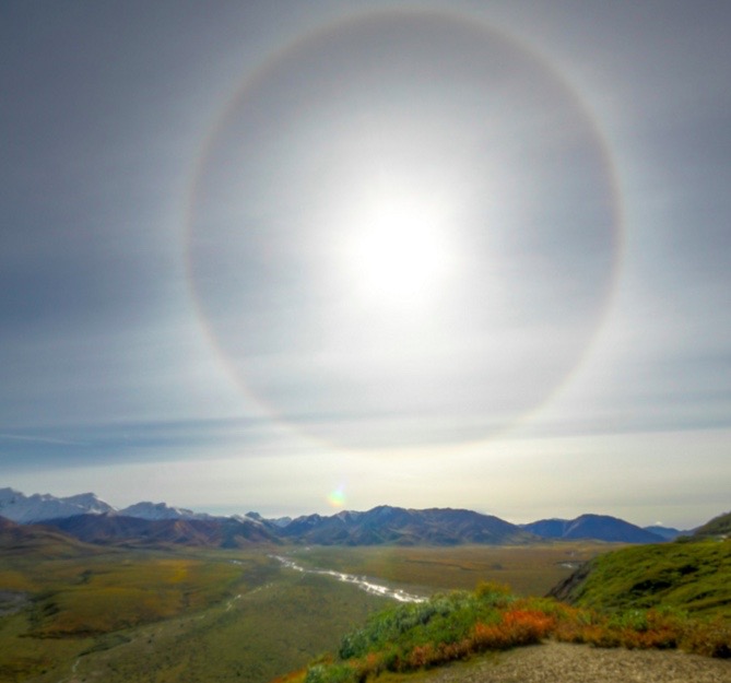 22-degree sun halo
