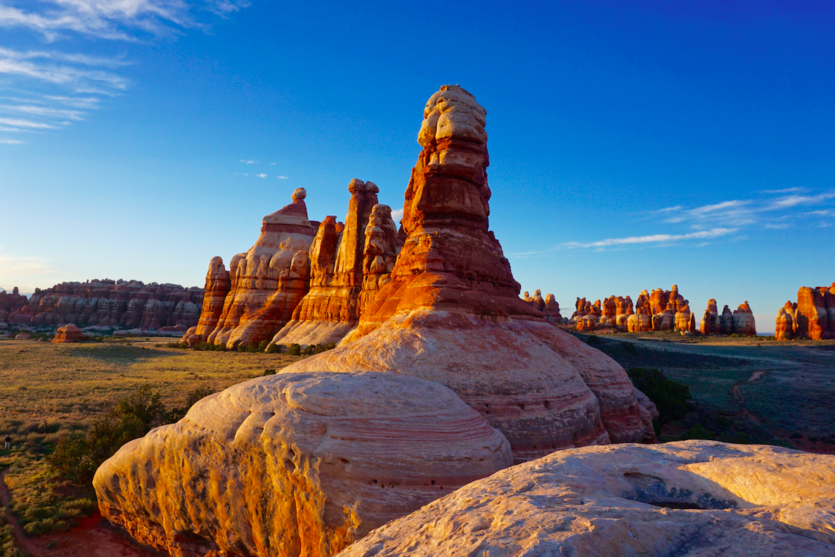 One of my absolute most favorite places in the world is in Canyonlands. It is known as Chesler Park and it looks like this at sunset