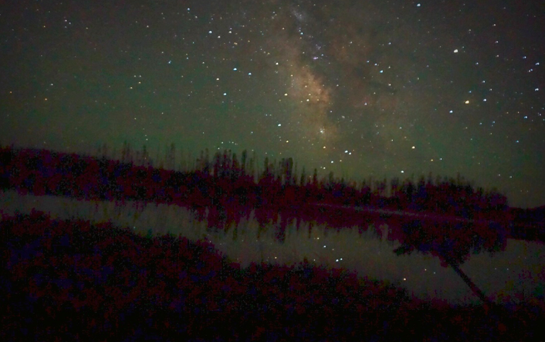 Yellowstone gave me an early morning birthday show with the Milky Way, so I find it fitting to honor it's 100th birthday with the same stars