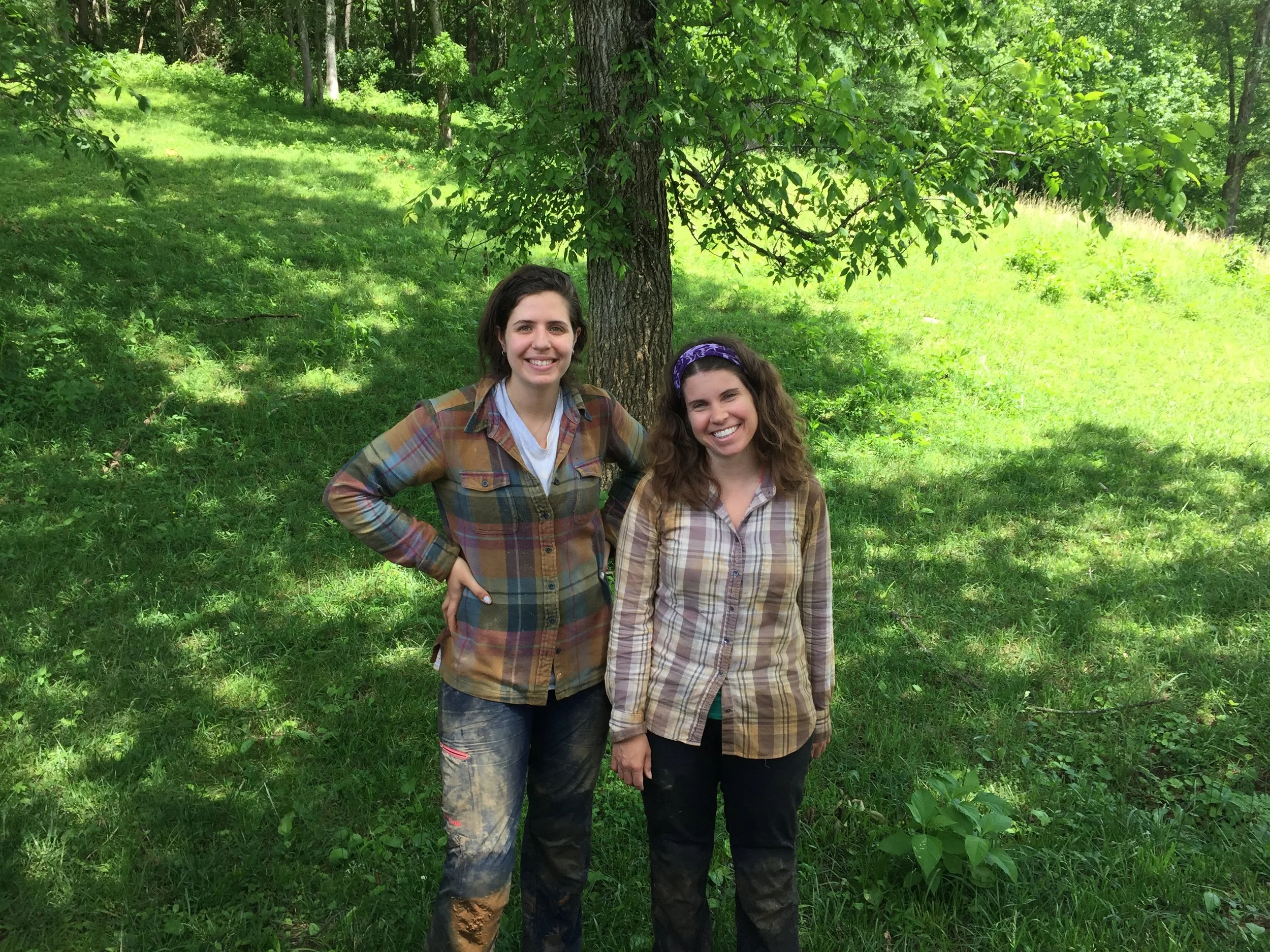 Izzy and Jessica after caving in Tennessee, 2017
