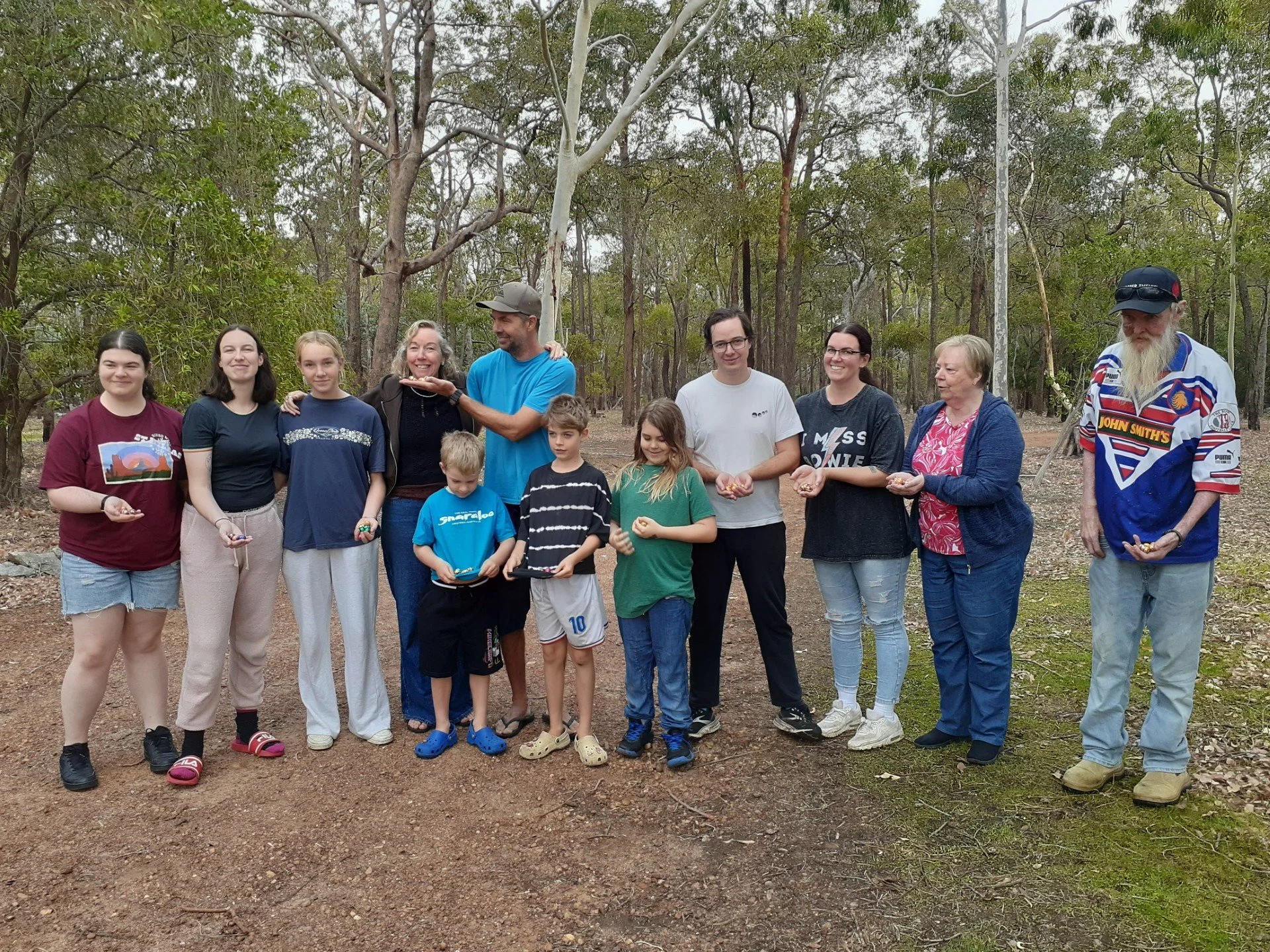  The happy hunters with their haul 