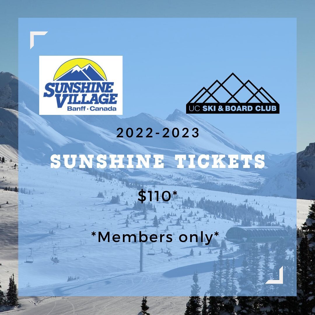 Discounted Sunshine lift tickets are here! 

Swing by our office hours to pick one up and/or a membership!

*This price is for CASH sales. Additional fees apply for Credit or Debit sales. Visit us during our office hours or DM us for more details on 