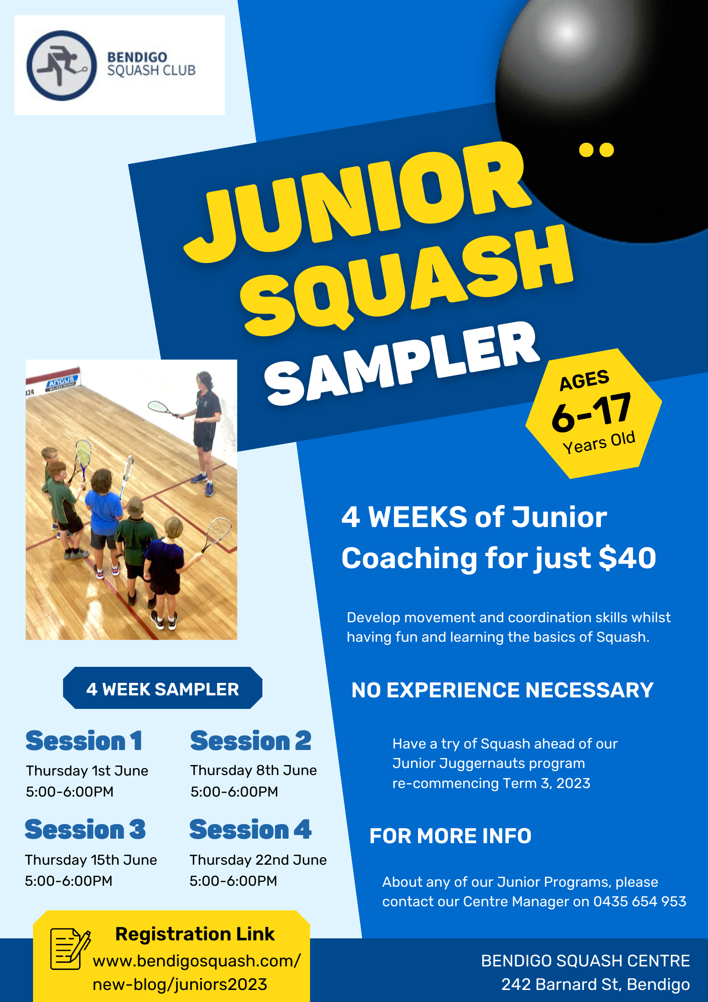 Junior Squash is back!