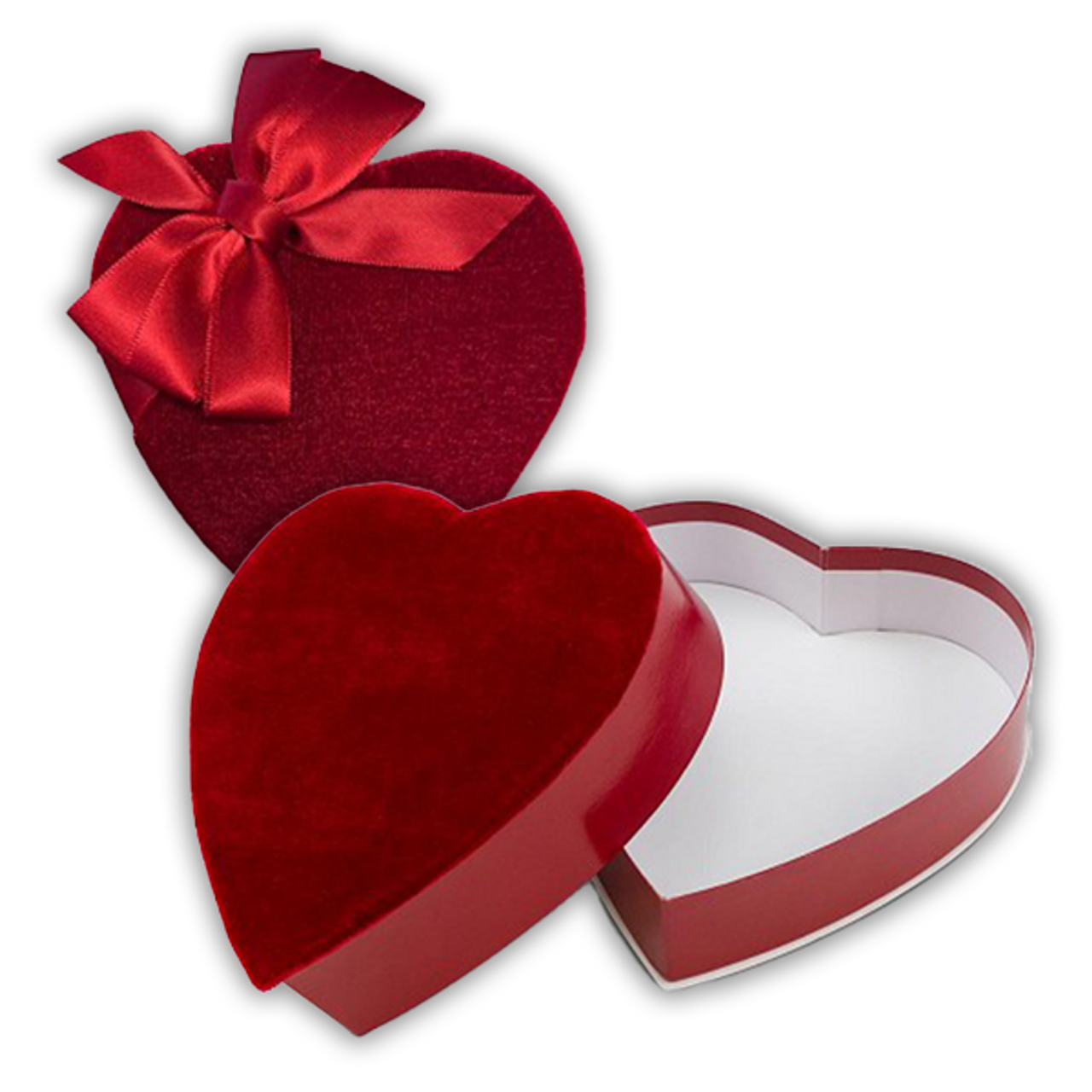 Red Velvet Heart w/ Bow ½ LB. $30.00<p>Red Velvet Heart ½ LB. $28.00