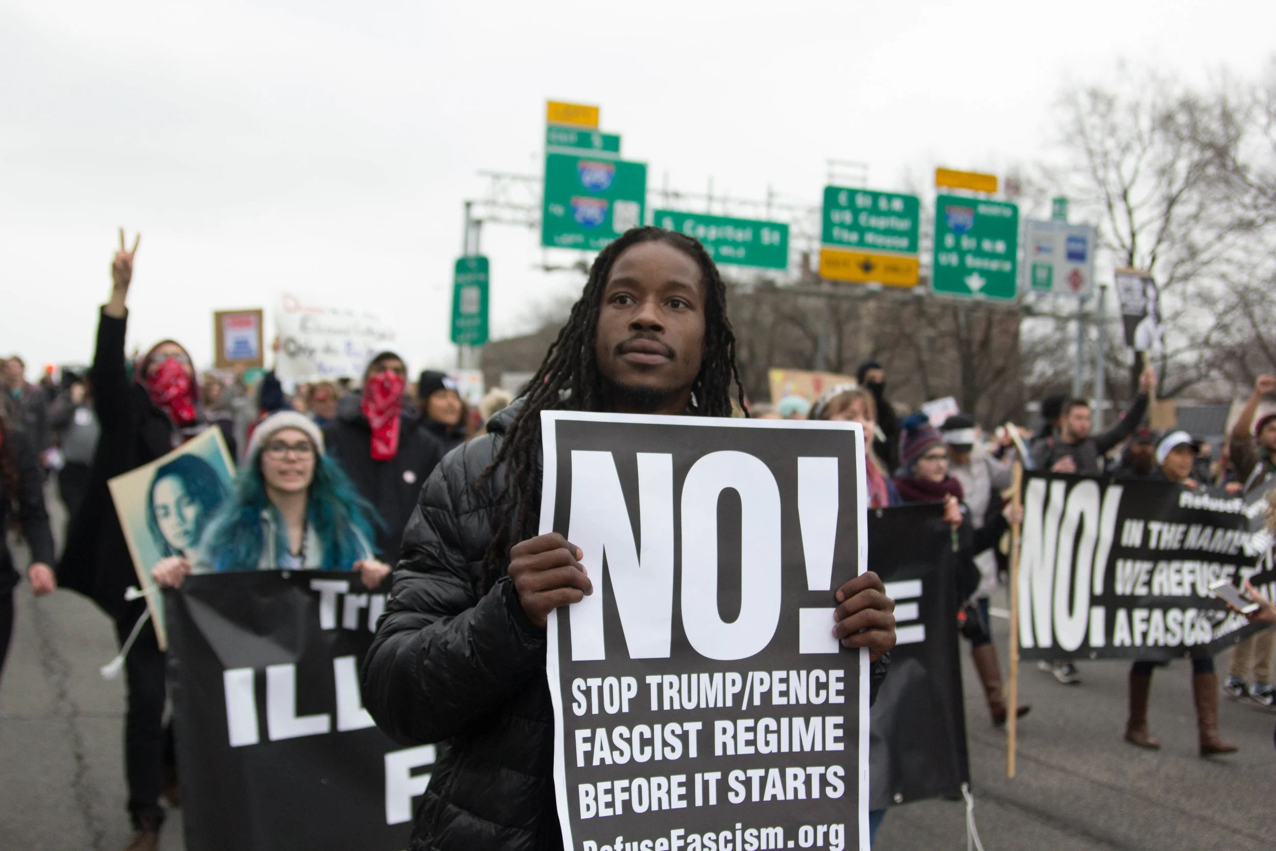 Protests at Inauguration of Donald Trump - DC Jan 20