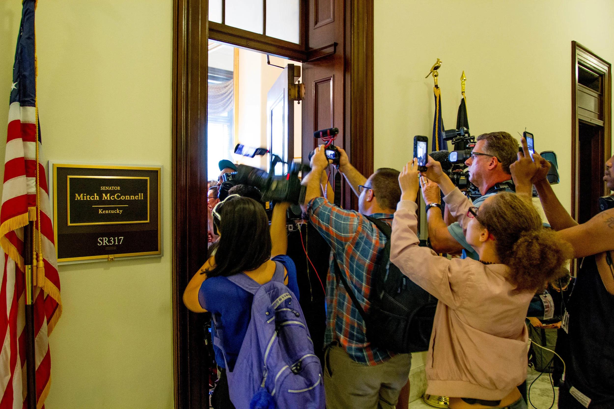 Protests Against GOP Healthcare Plan at Senate Offices