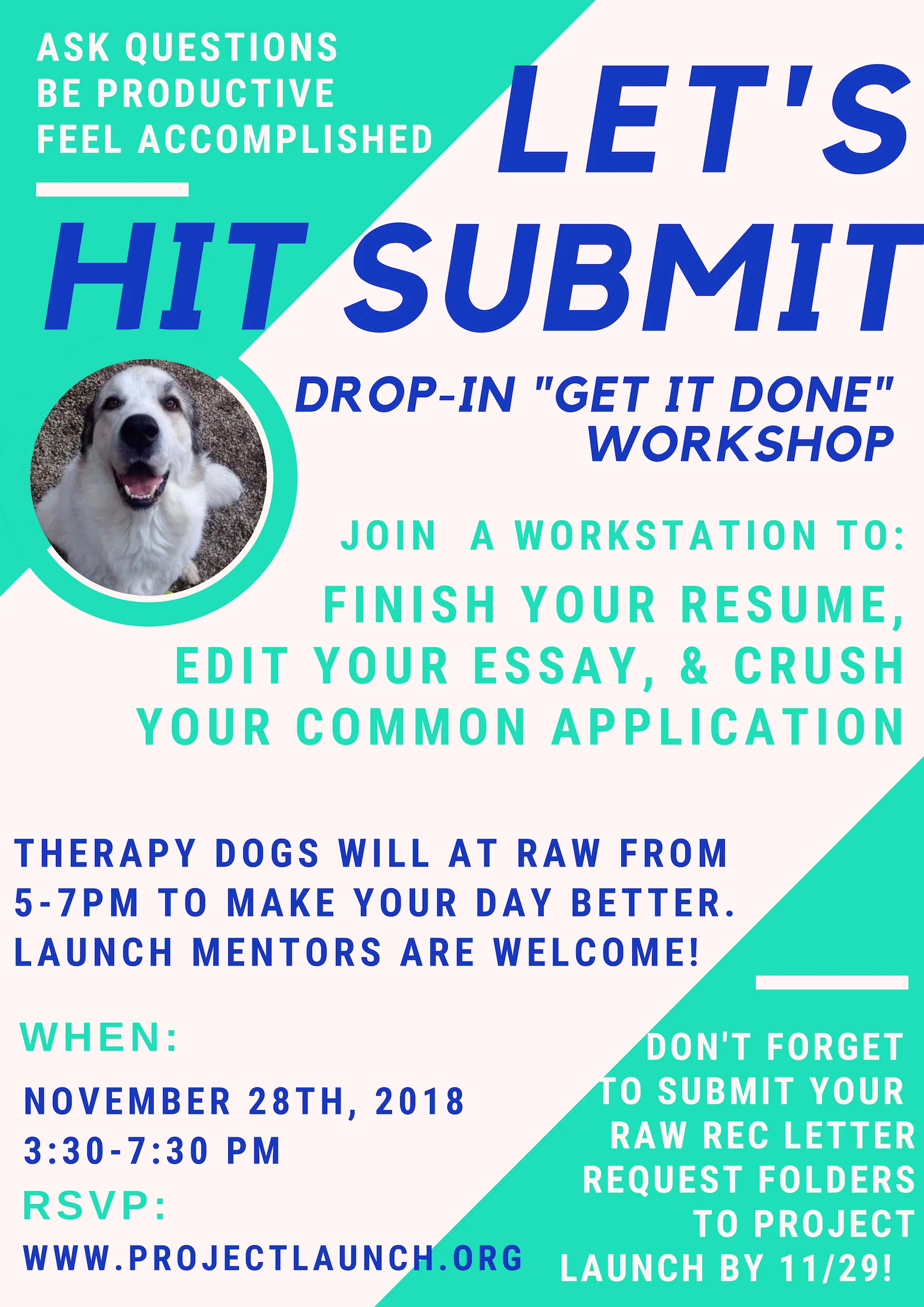 Let's Hit Submit Drop-In All Day Workshop