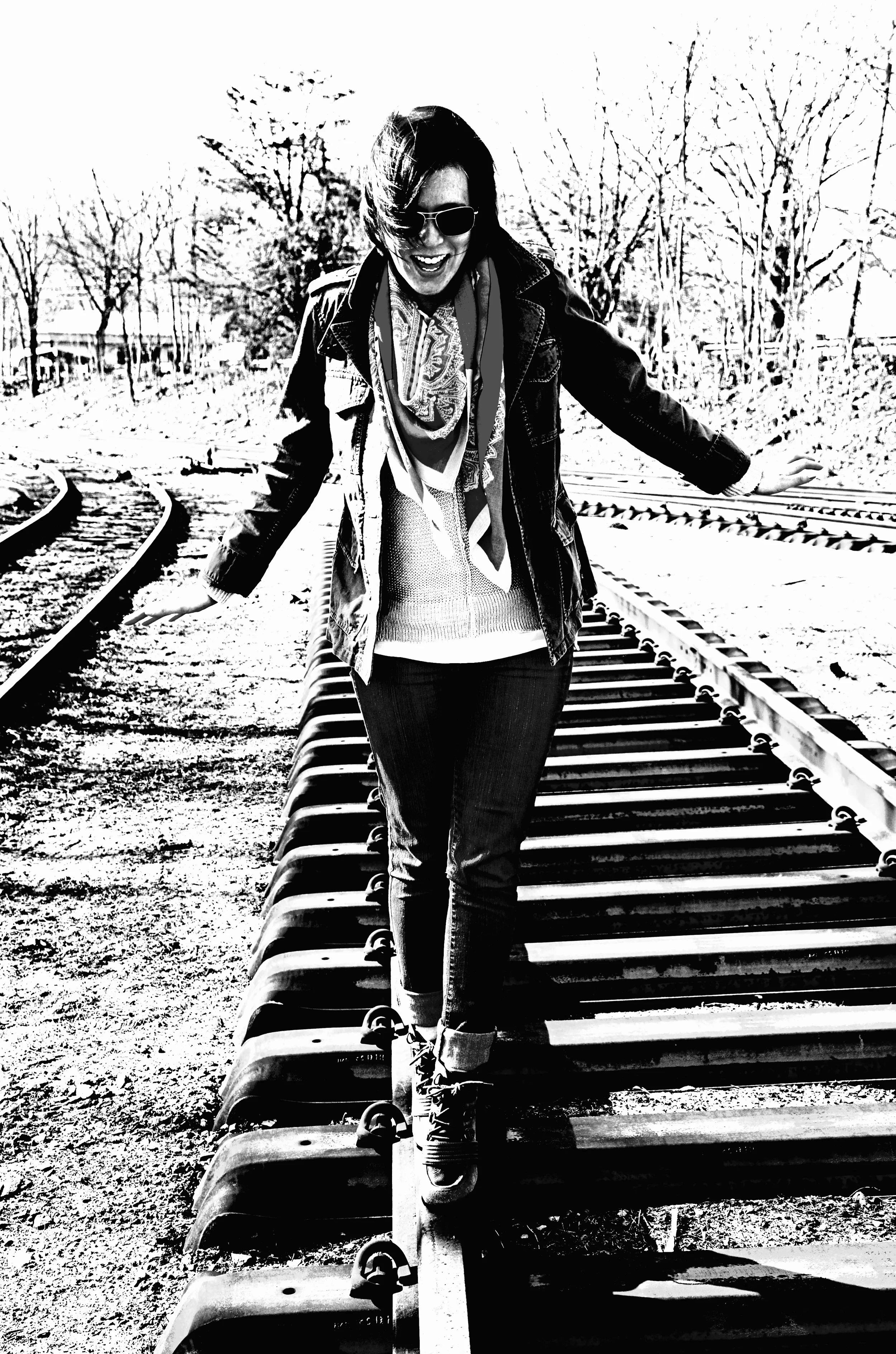030814.[Rail Walker - BW].JPG