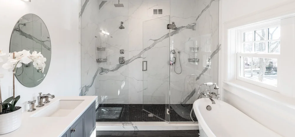 Ancora Stone and Tile master bathroom renovation. www.ancorastone.com