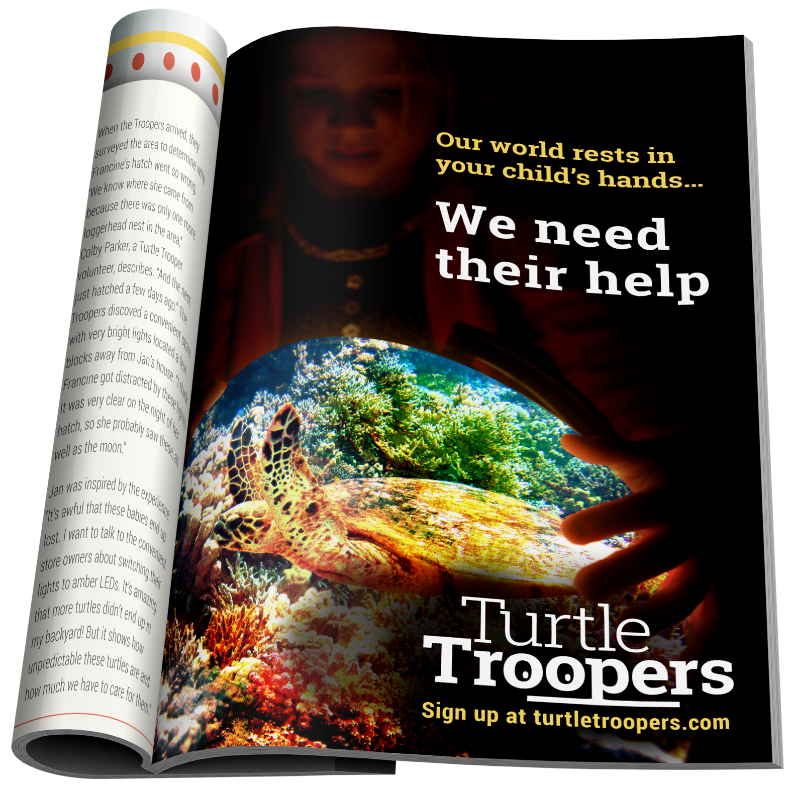 Good advertising achieves a perfect harmony between the main visual and the headline