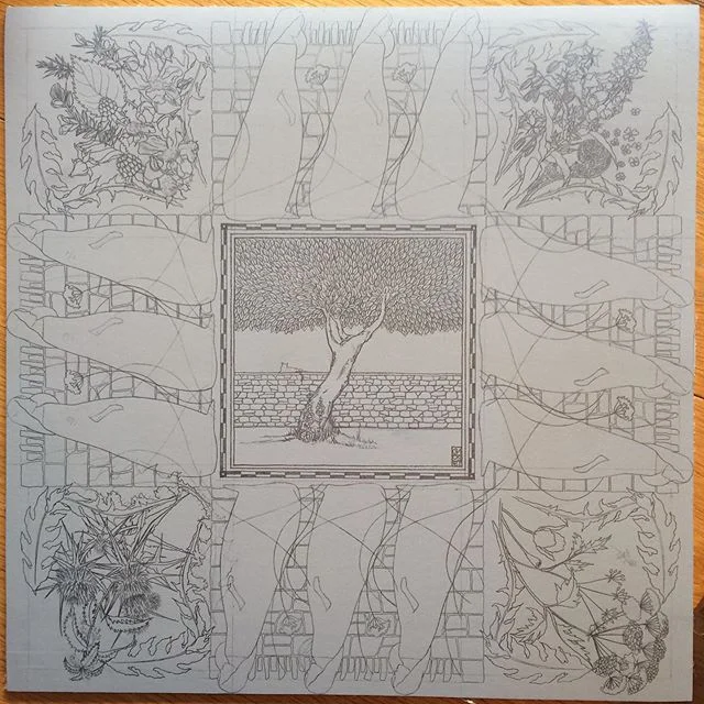 Drawing stage complete😬 Looking forward to getting cutting👍 This piece is going to be blind embossed so will have to go about it a bit differently... but perhaps I&rsquo;ll print the centre square🤔