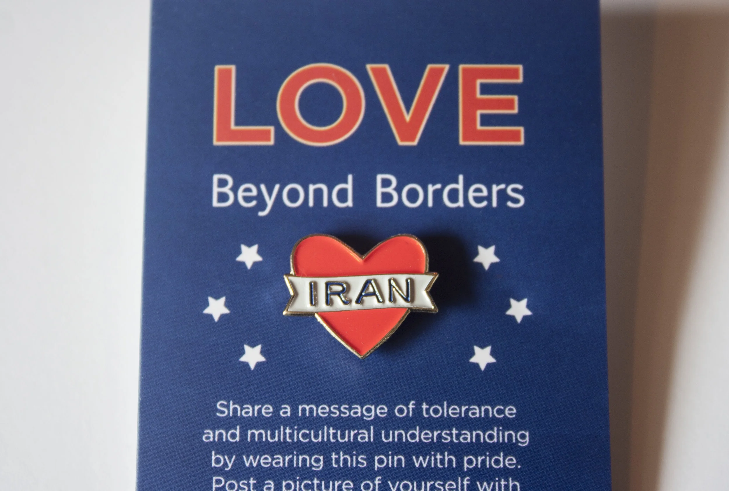 Support US-Iran Relations and Receive a “Heart Iran" Pin