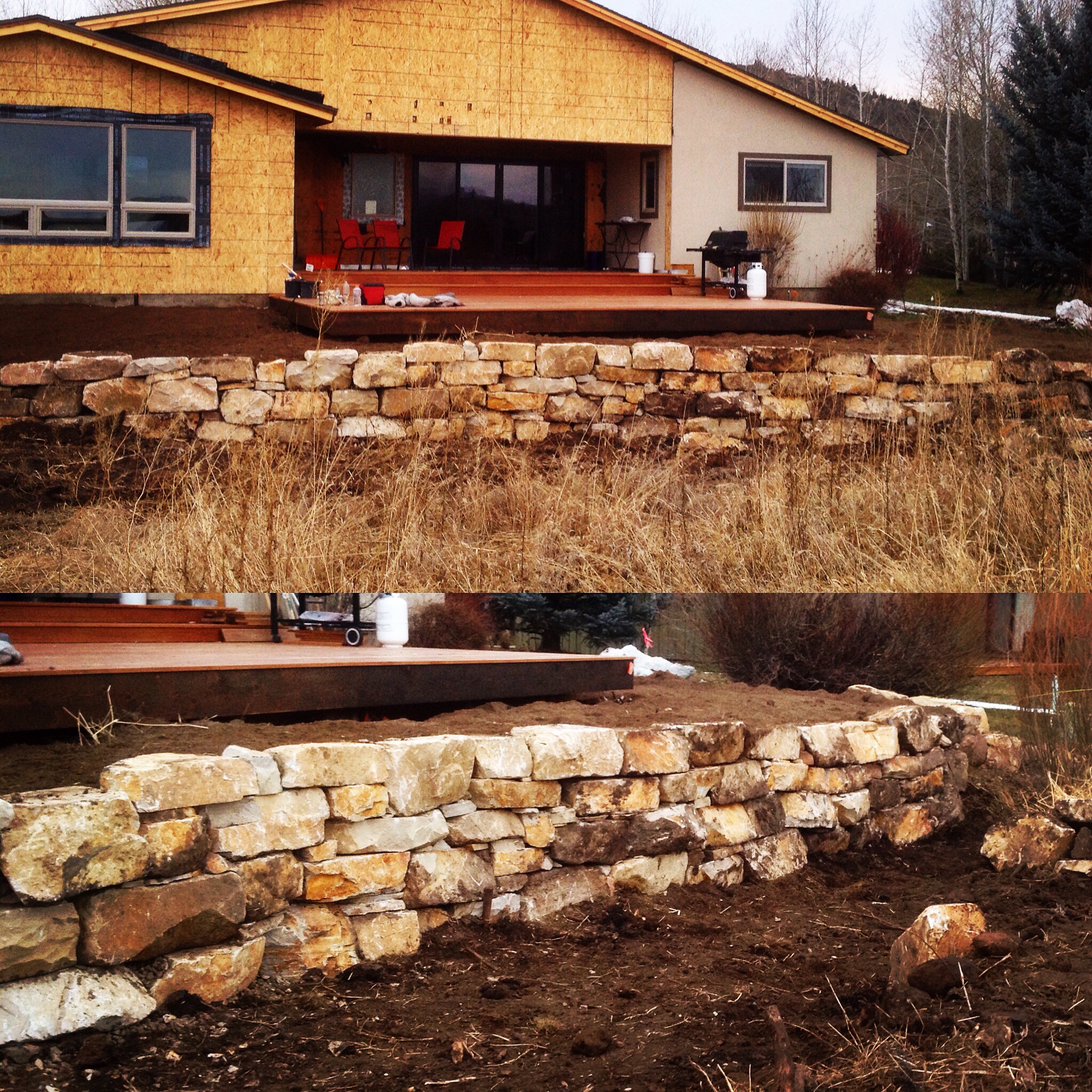 Boulder Retaining Wall