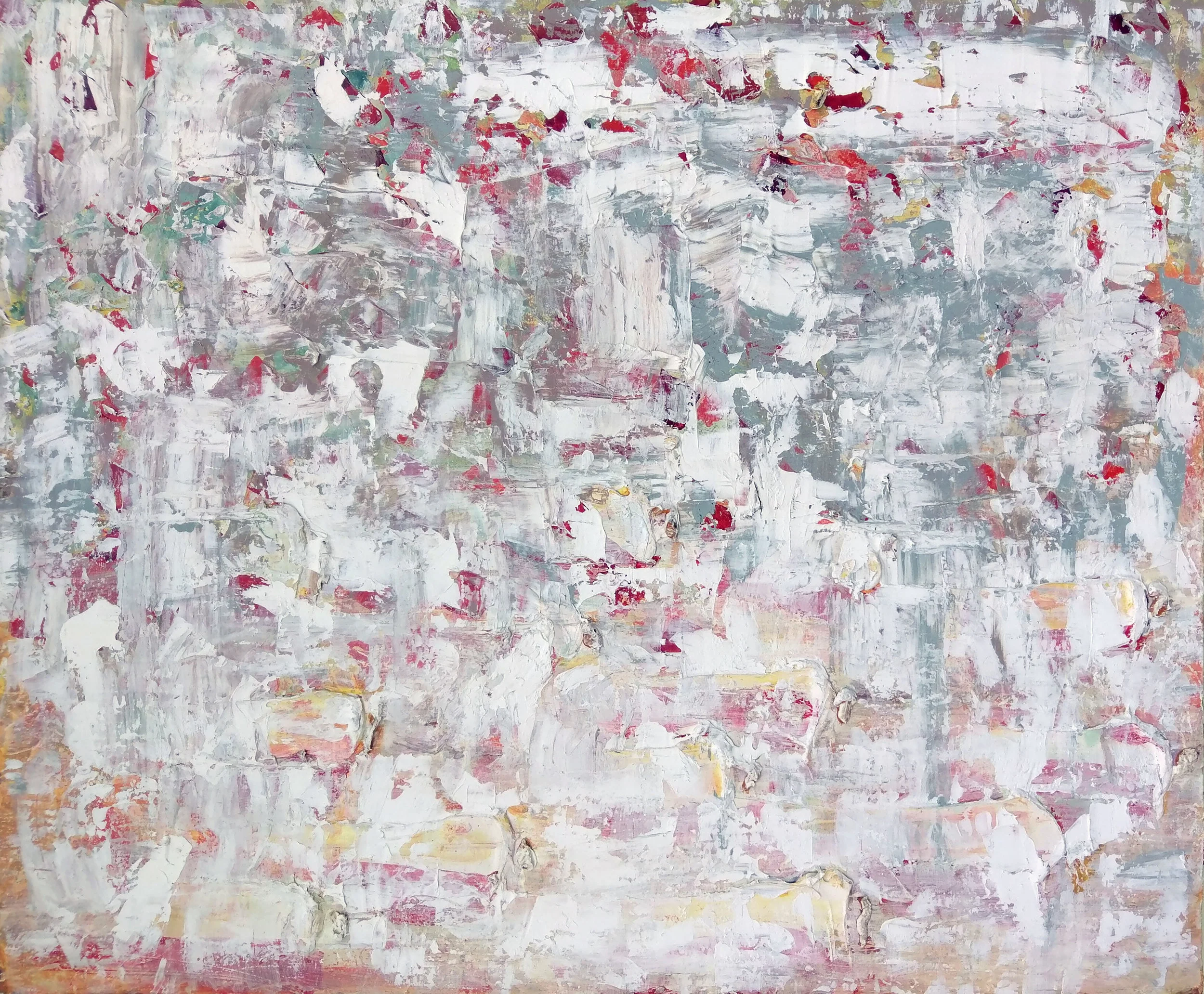  All Secrets Sleep in Winter Clothes II  60" x 48"&nbsp;  Mixed Media on Canvas  August 2017    