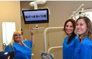  Our 3 Hygienists, Stephanie Azvedo, Ashley Anderson and Heather Sloan.