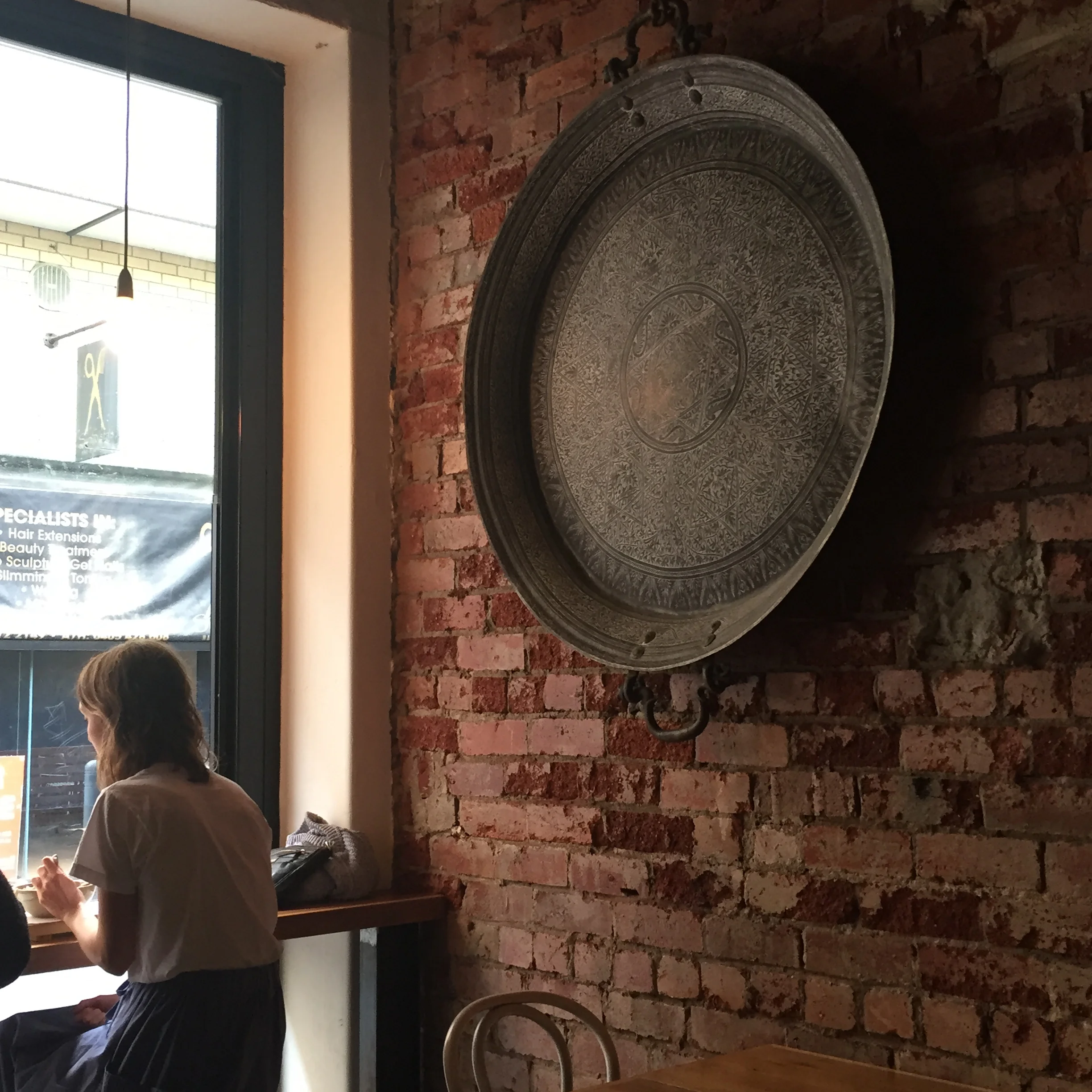 Breakfast at Peel Street - Industrial feel with some Middle Eastern touches