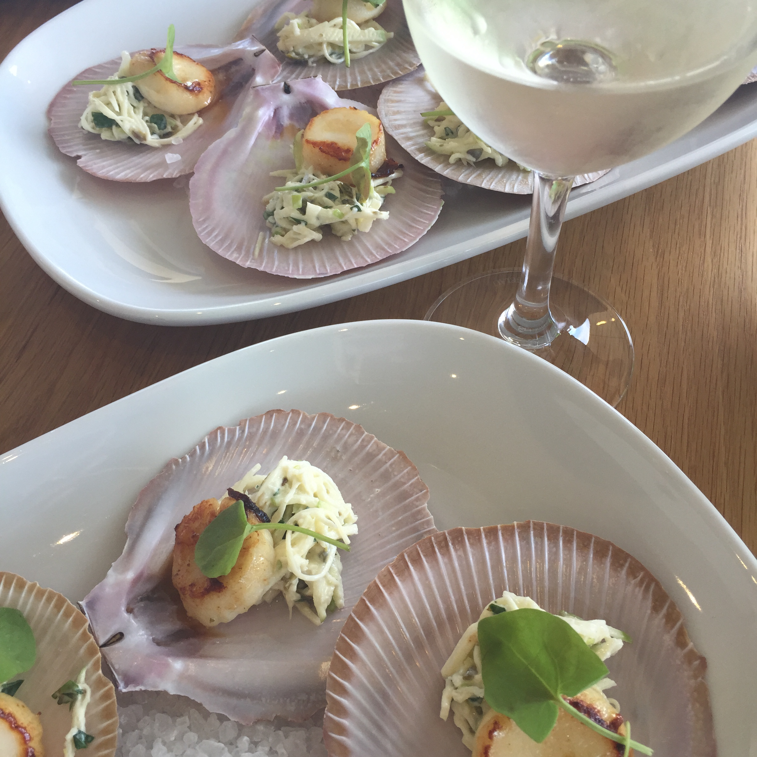 Scallops from Pike &amp; Joyce - Perfect winery lunch