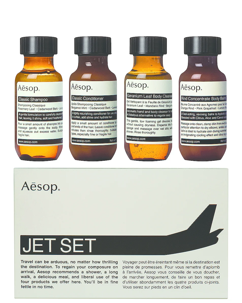 Grooming Essentials AESOP Jet Set Kit AU$ 52.90 (aesop.com/au)
