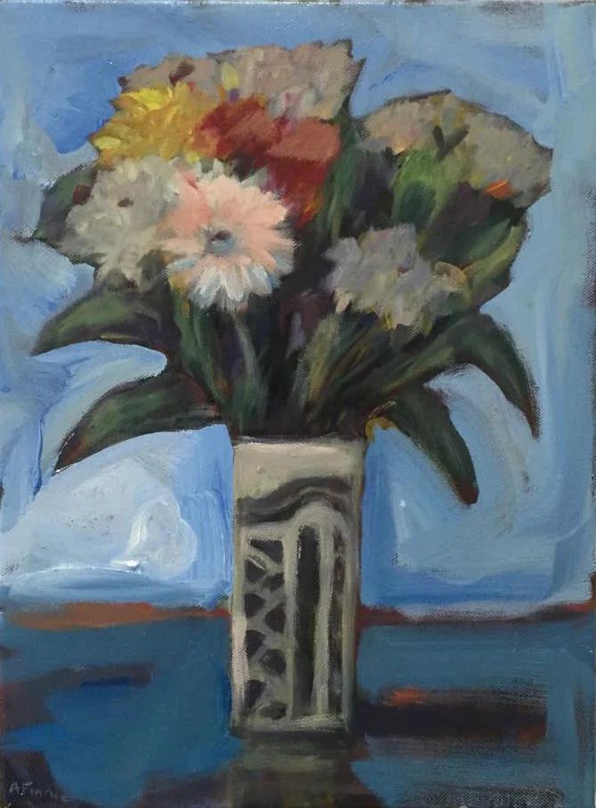  "Vase of Flowers" acrylic on canvas 40cm x 30cm $450.00