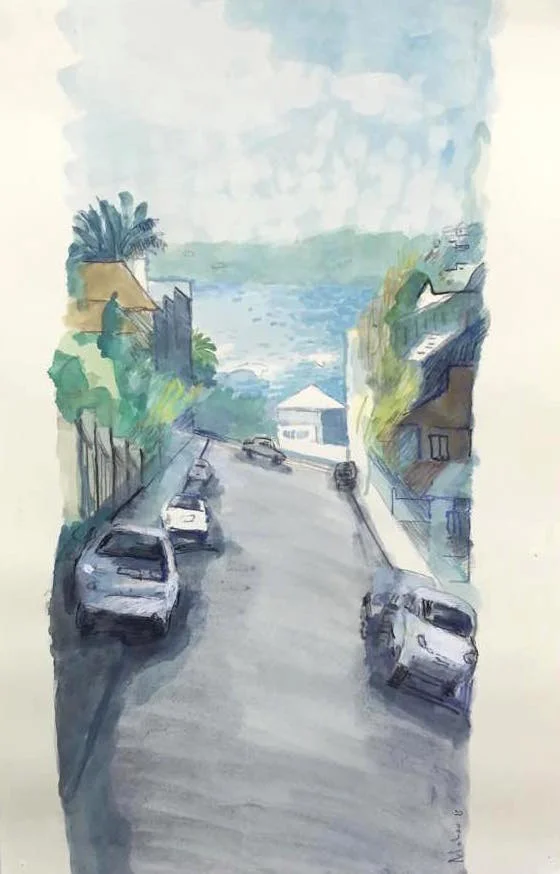 Light Street 1 mixed media on archival paper 58cm x 37cm $220.00