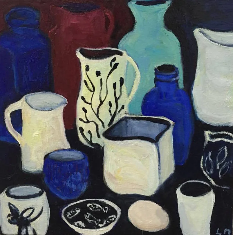 Blue Still Life oil on canvas 40cm x 40cm $400.00