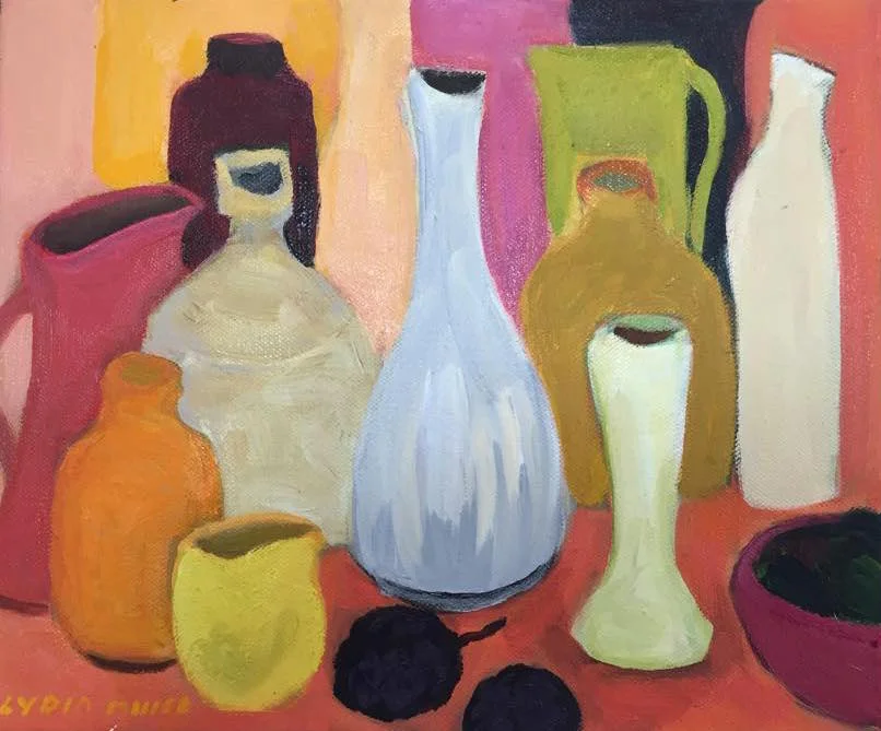 Still life with passionfruit oil on canvas 25cm x 31cm $350.00