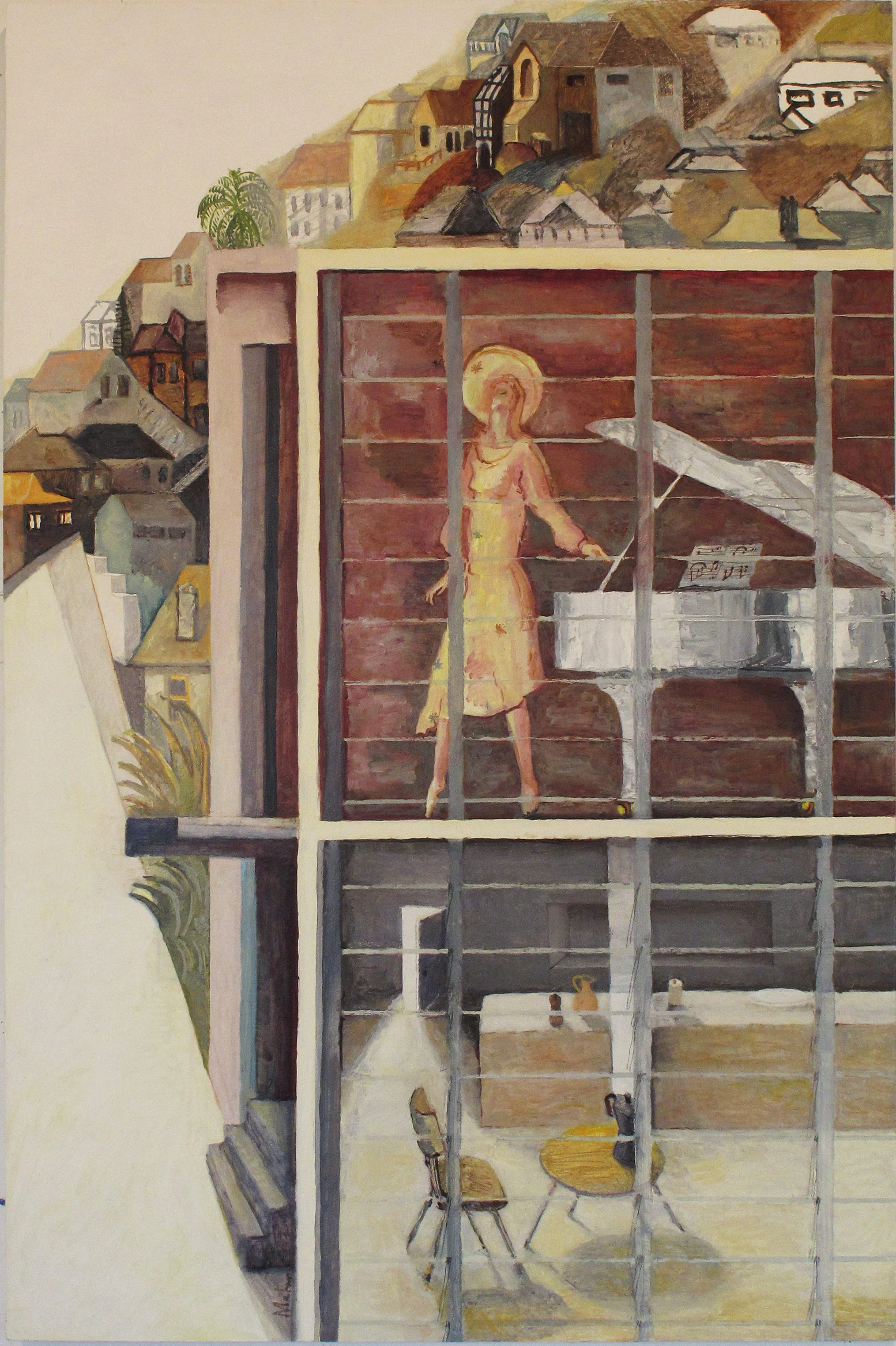 A Room of one's own (The Large Glass) 2015 oil on canvas 122cm x 81cm $1250.00