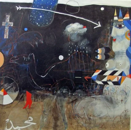 Sieglinde Battley The Deserted Queen 2016 acrylic on canvas 91cm x 91cm