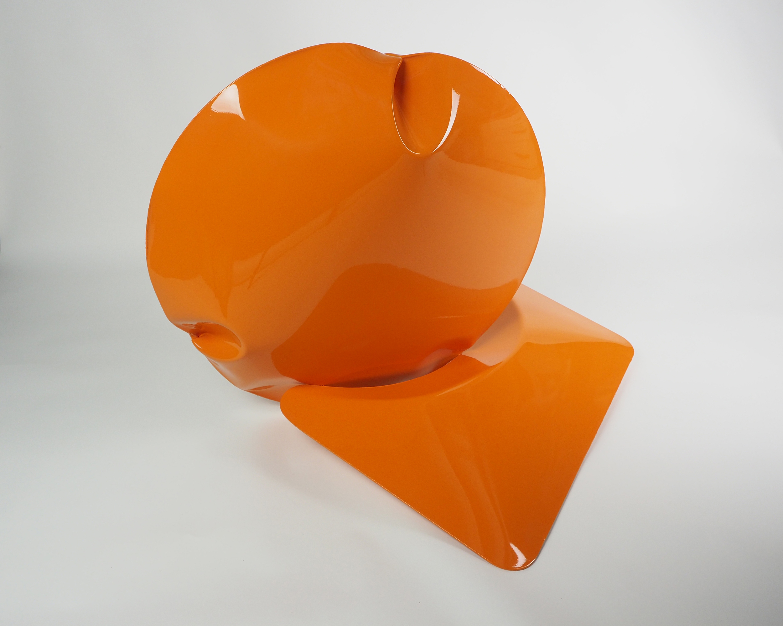 Two Act Performance in Orange 2015 Air formed welded steel and epoxy paint by Braddon Snape