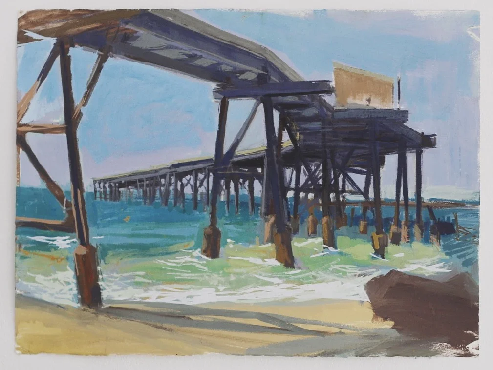 En plein air study (Catherine Hill Bay) 2016 gouache on arches paper 60 x 80cm $350.00