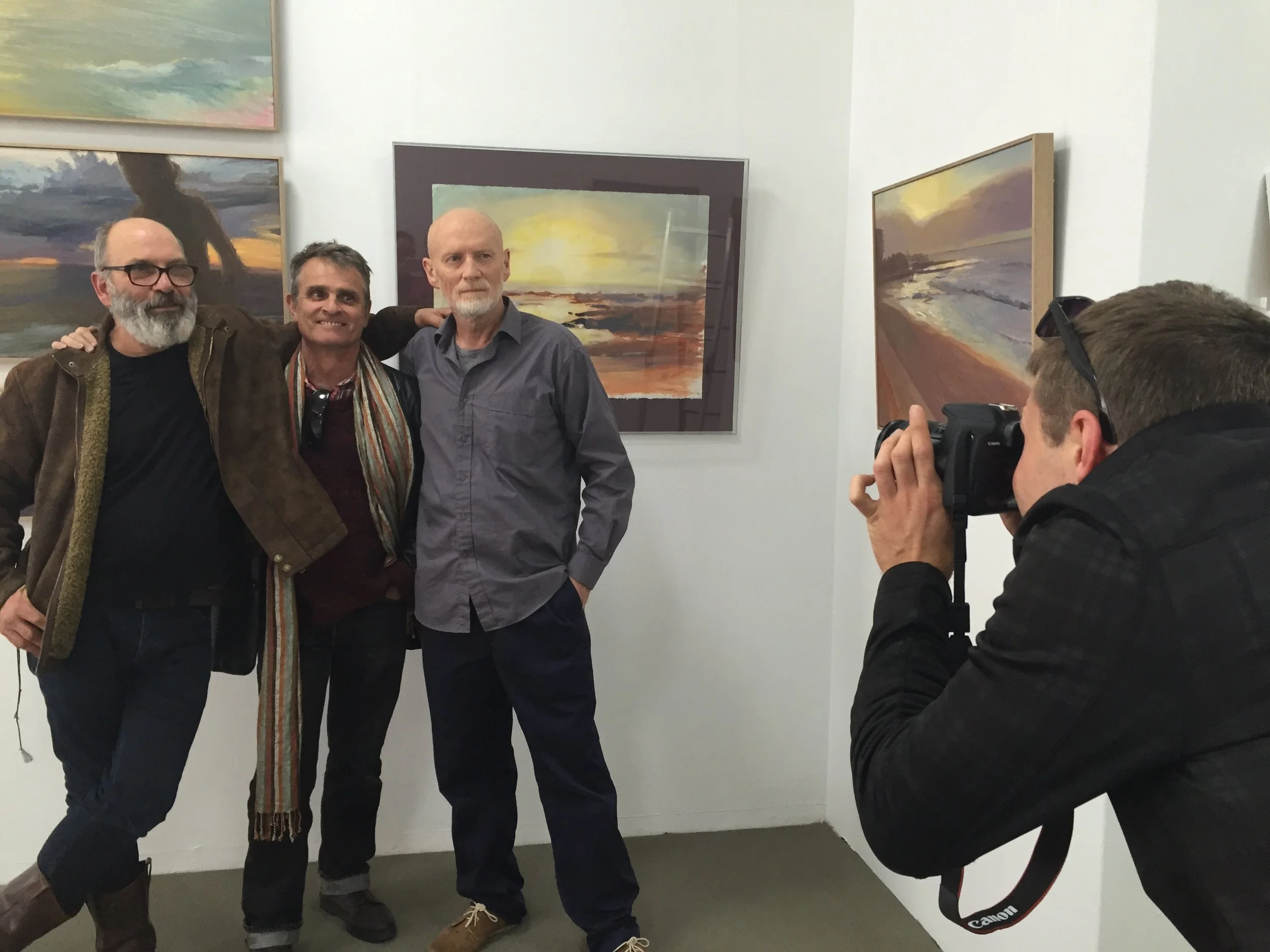 Mark Connors taking photo for article Newcastle artist's dawn work on display at Gallery 139 11 August 2015