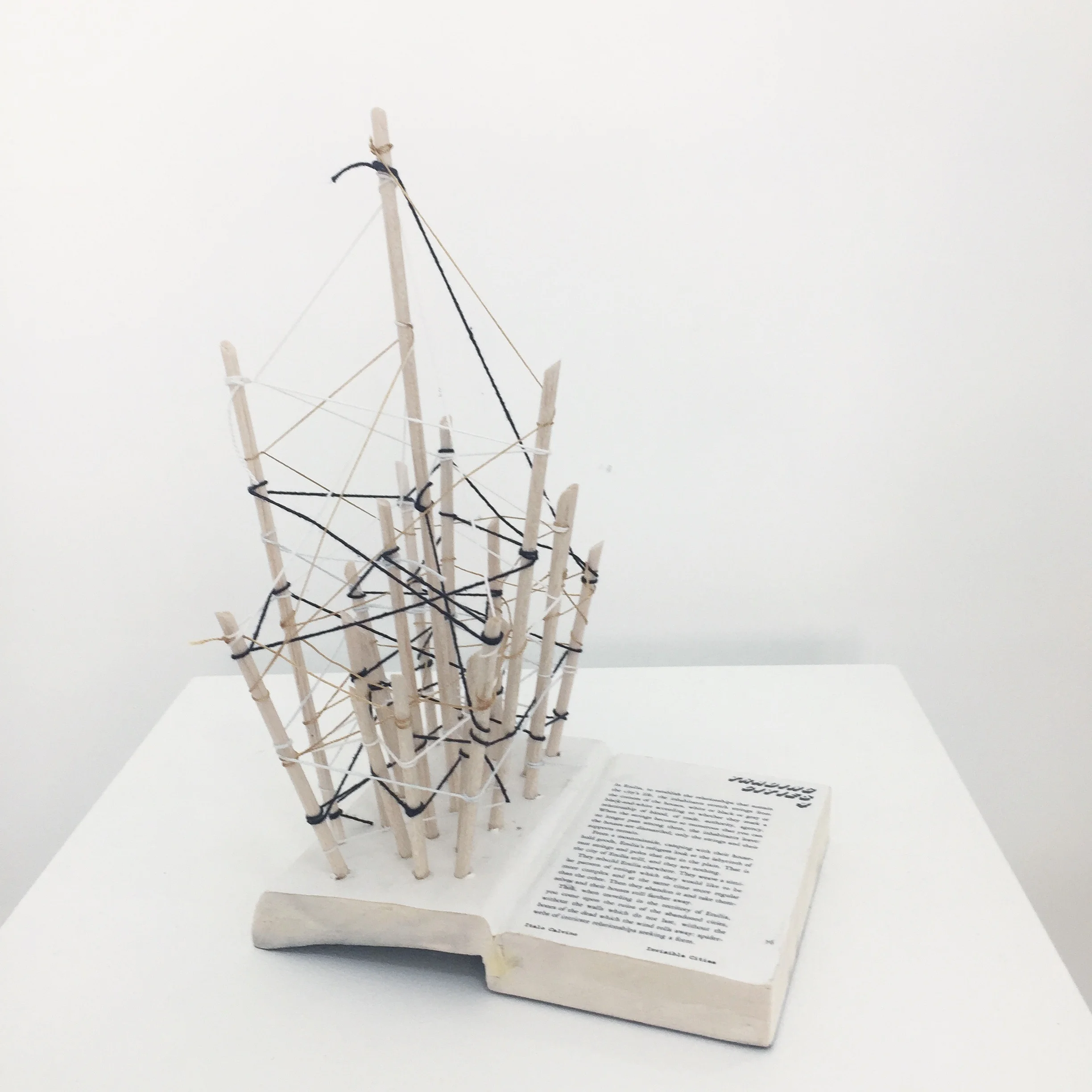 below Graham Wilson The ties that bind us 2018 Inspired by one of my favourite authors and one of my favourite books. Invisible Cities by Italo Calvino. The book is a collection of short stories. It is imagining Marco Polo describing cities to Genghis Khan. At first Marco describes real cities then when he realizes that the great Khan will never see the world he starts to describe imaginary cities. This is one of my all time favourites. Graham Wilson
