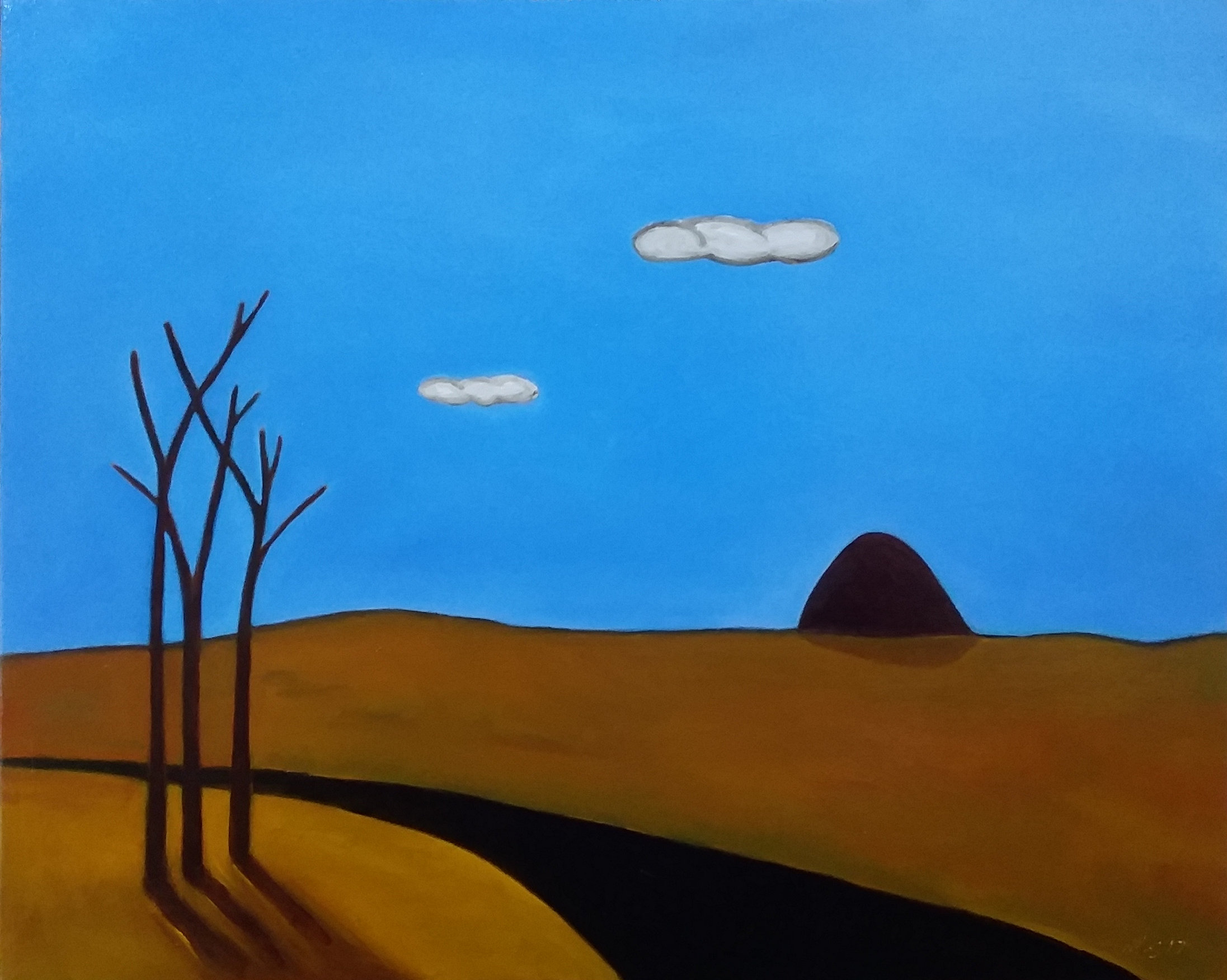 Malcolm Sands Wollemi Landform Kandos 2018 oil on canvas 64 x 79.5cm