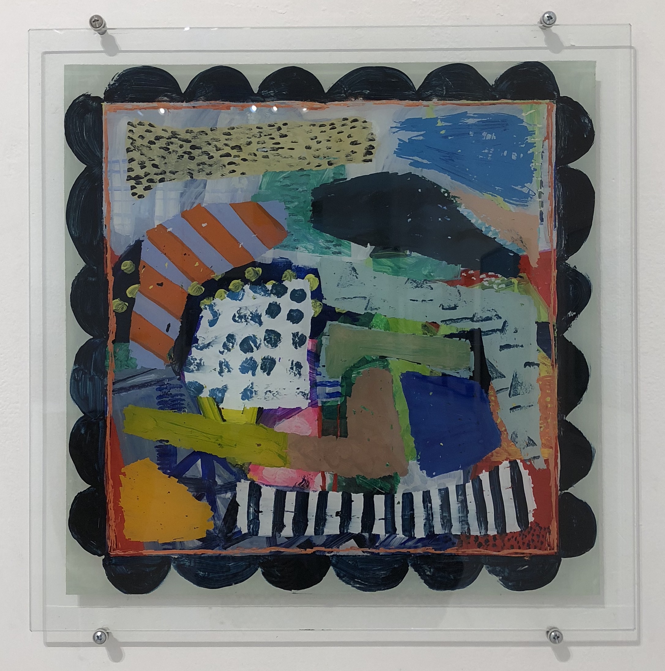 Julia Flanagan Forgotten about 2017 acrylic on glass 40x40cm $650.00