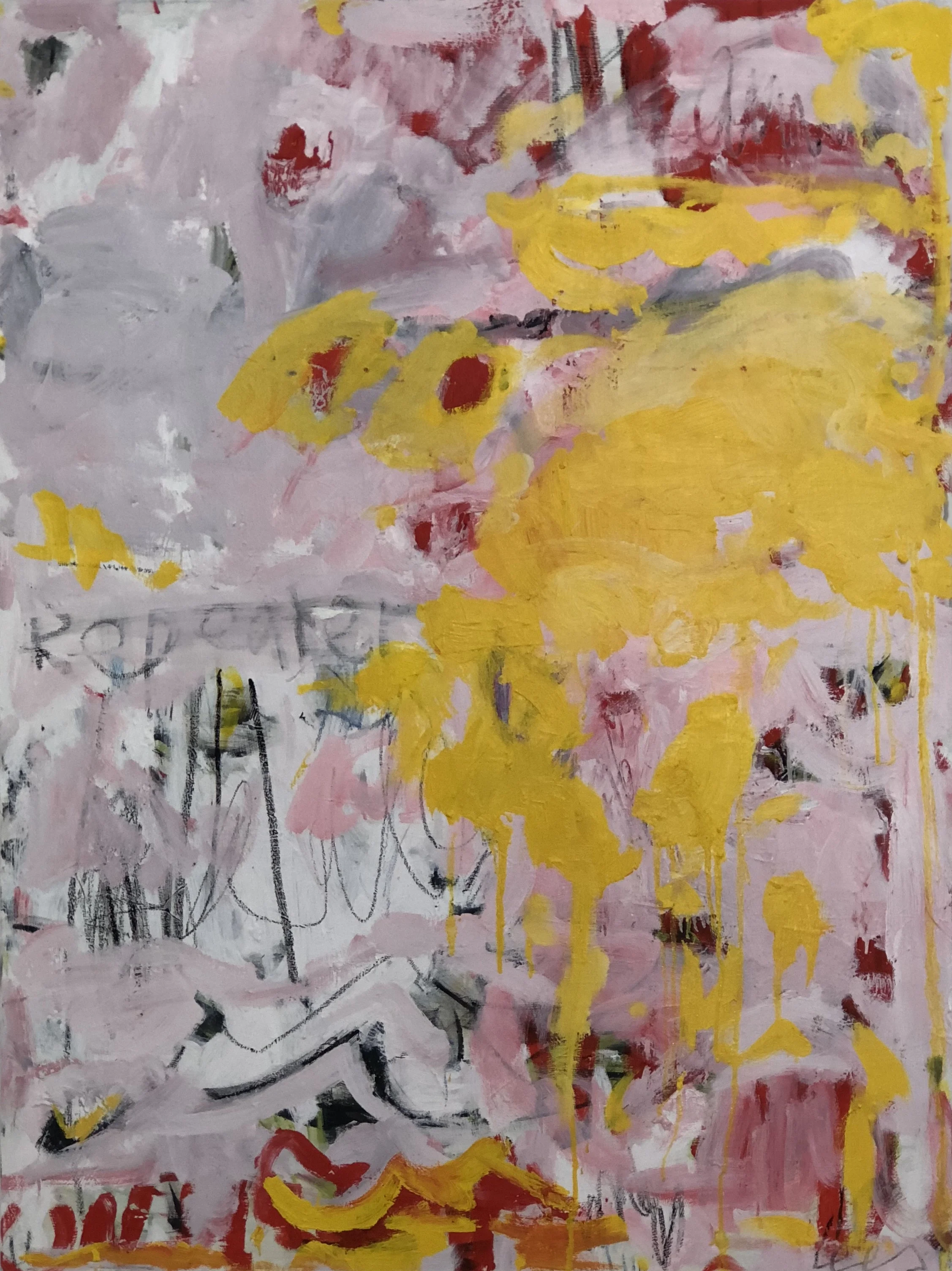 Justin Lees Repeater 2018 mixed media on canvas 122 x 91cm $1400.00